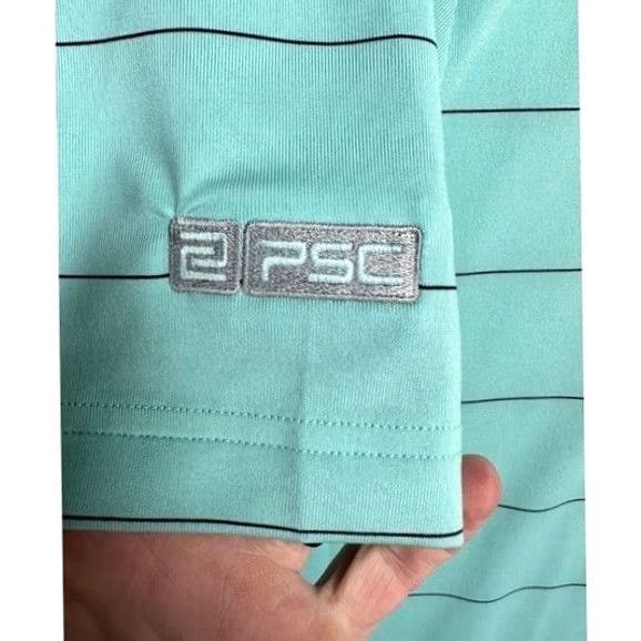 Under Armour Under Armour Polo Shirt Mens Large HeatGear Teal Wide Pinstripe Golf Rugby NEW Size US L / EU 52-54 / 3 - 6 Thumbnail