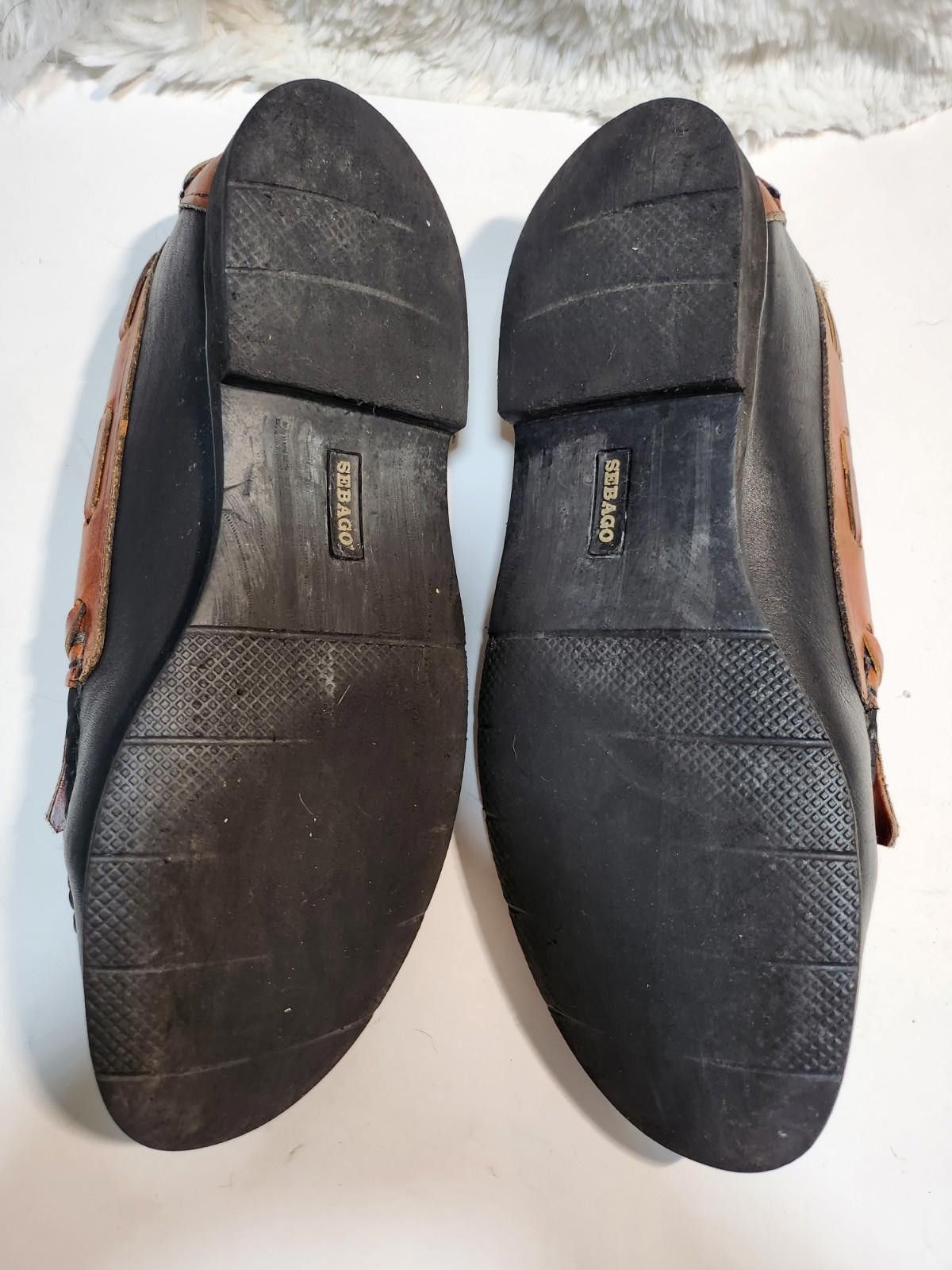 Sebago SEBAGO Handsewn Men’s Sz 10 Leather Shoes Tassel Brown Black Size US 10 / EU 43 - 7 Thumbnail