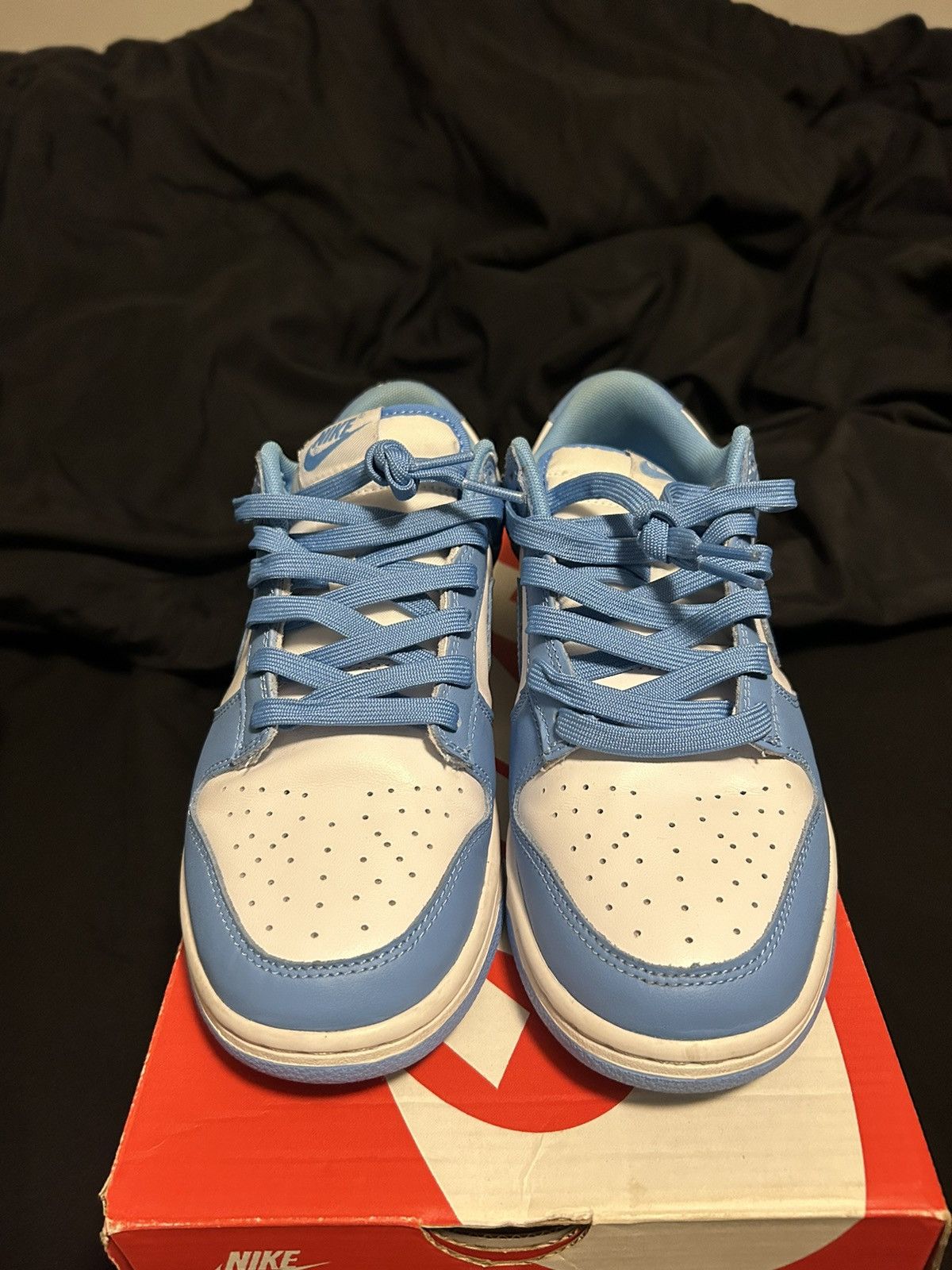 image of Nike University Blue Dunks Shoes, Men's (Size 8.5)