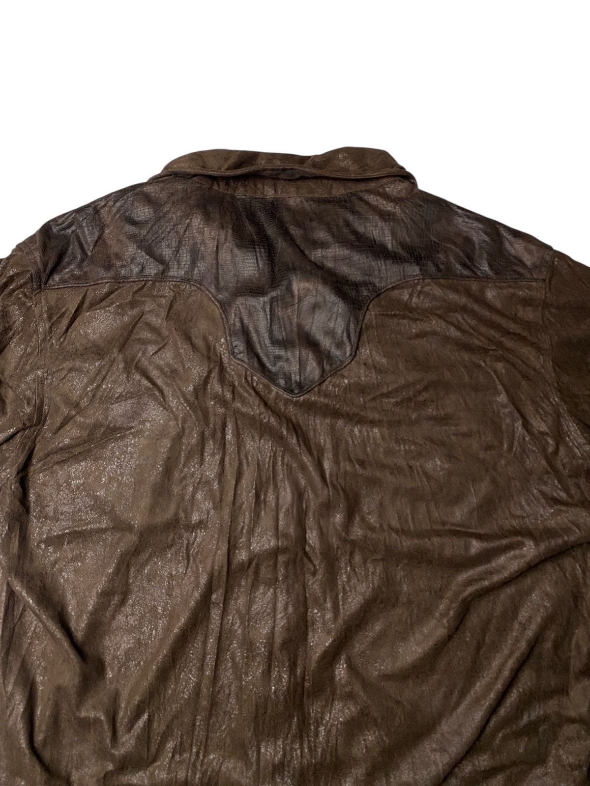 If Six Was Nine 2000's Semantic Design Western Crocodilo Pattern Shirts Size US M / EU 48-50 / 2 - 9 Thumbnail