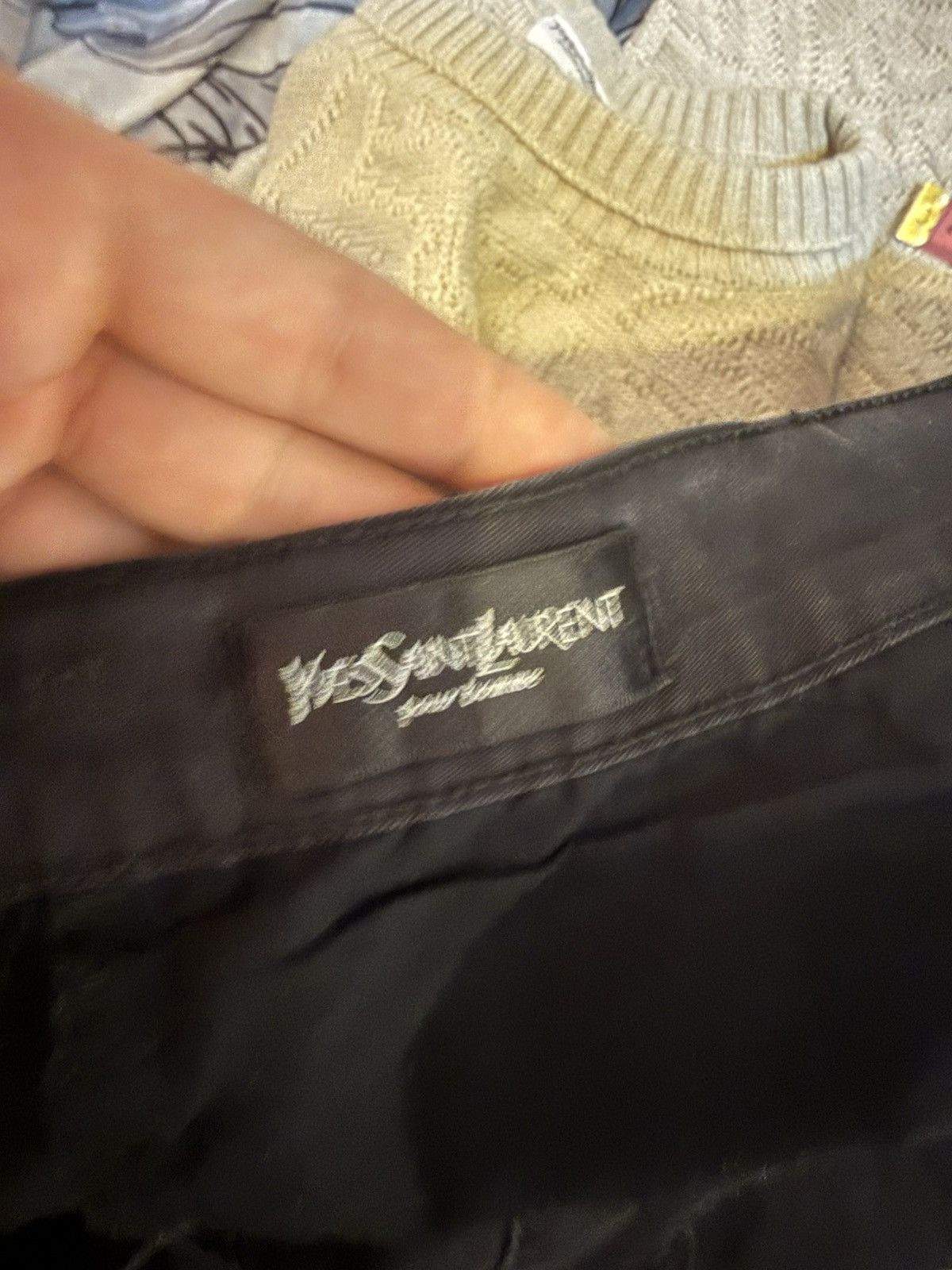 Yves Saint Laurent 36x30 YSL Jeans Black Denim Pants Casual Old Money Size US 36 / EU 52 - 8 Thumbnail