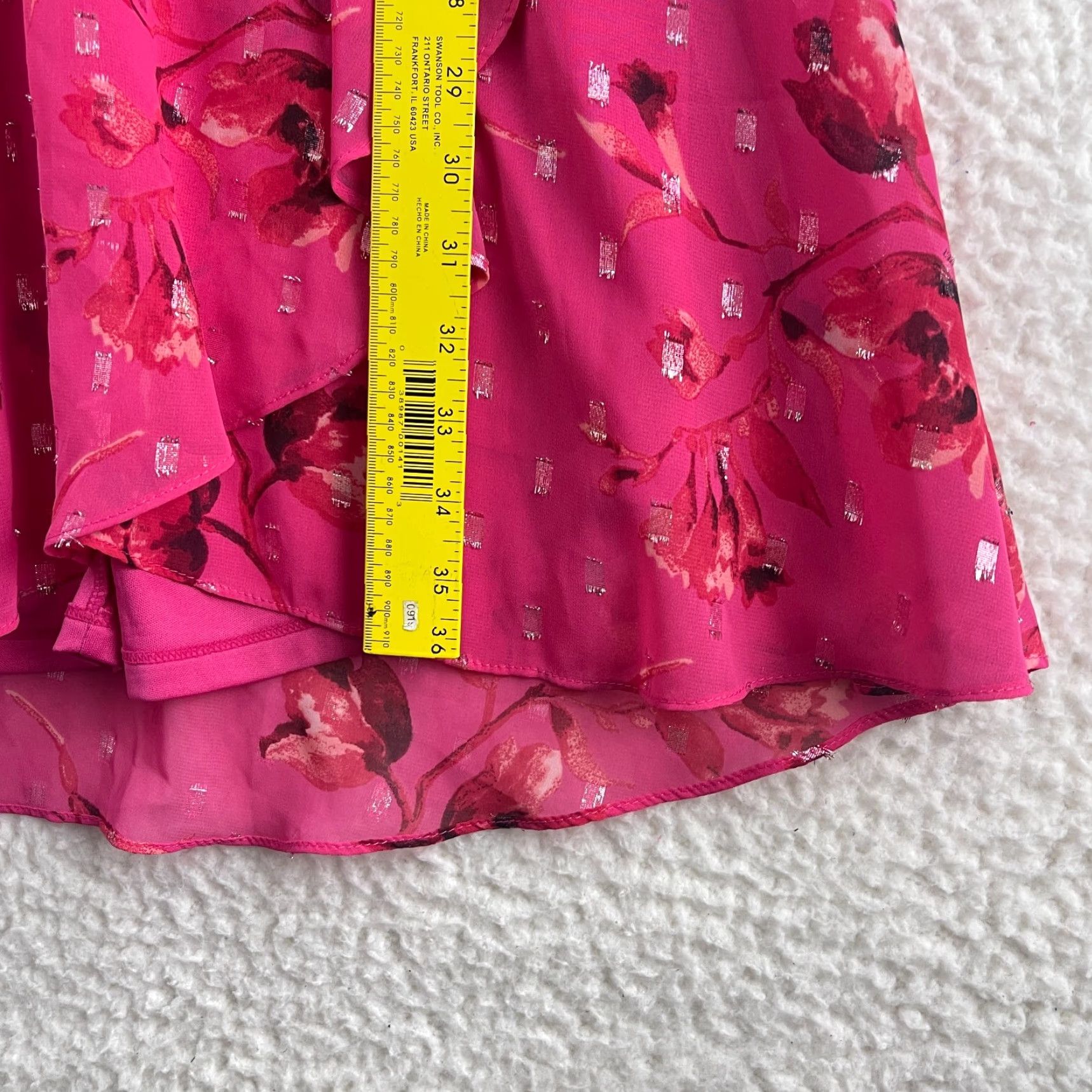 White House Black Market White House Black Market Dress Womens Size 2 Pink Cold Shoulder Ruffle Floral Size XS / US 0-2 / IT 36-38 - 7 Thumbnail
