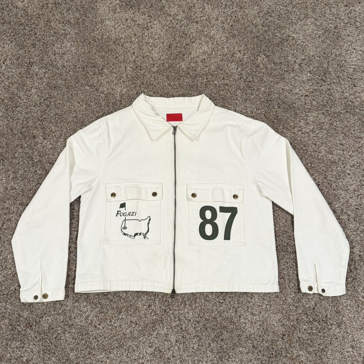 Fugazi Masters Inspired Caddy Jacket White Sz M