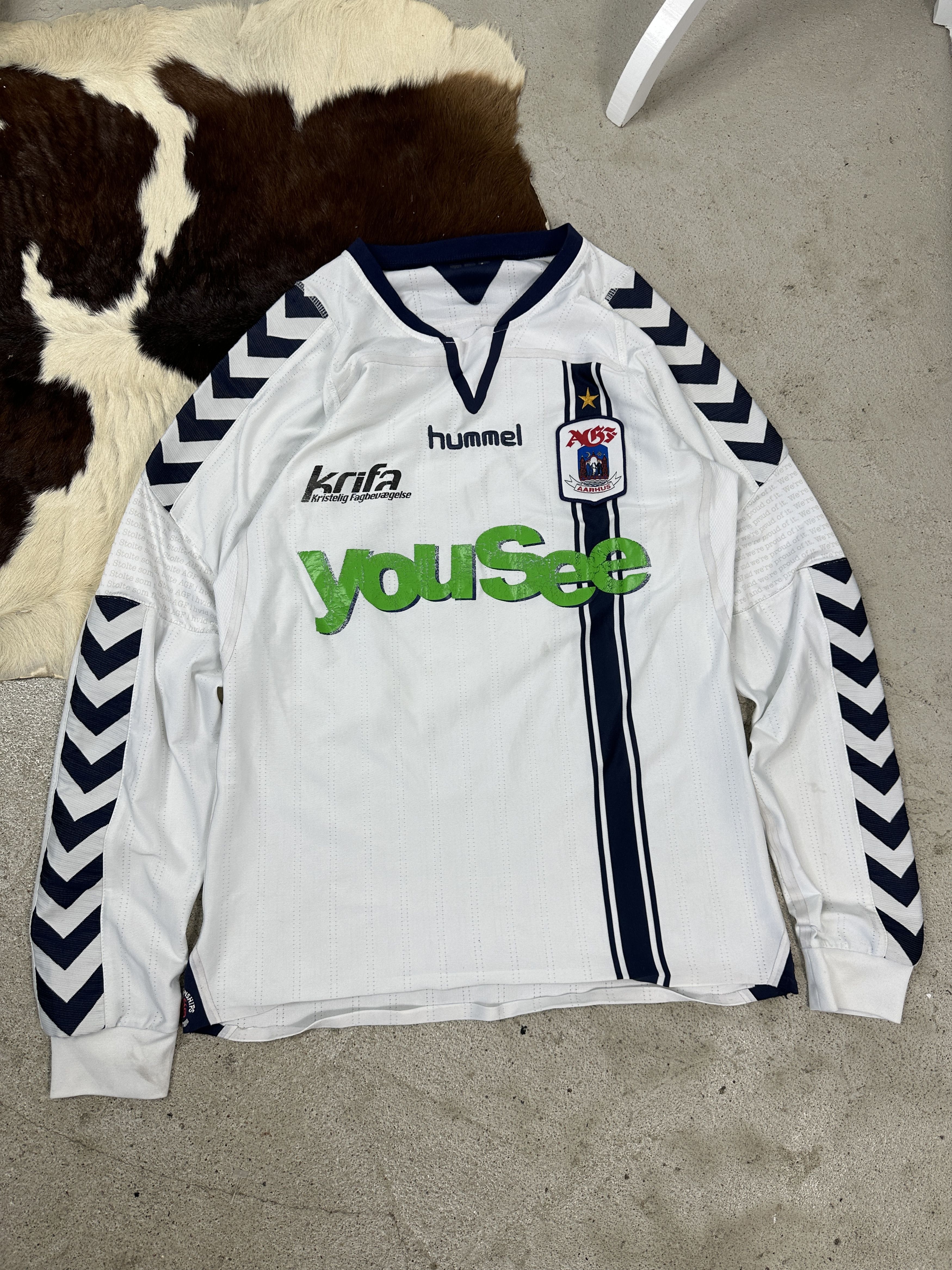 Hummel × Vintage Jersey Hummel Aarhus 12/13 Home Longsleeve Size US M / EU 48-50 / 2 - 1 Thumbnail