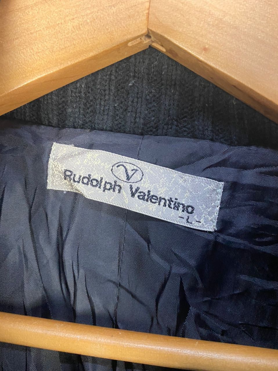 Japanese Brand Rudolph Valentino knit bombers button up jacket Size US L / EU 52-54 / 3 - 5 Thumbnail