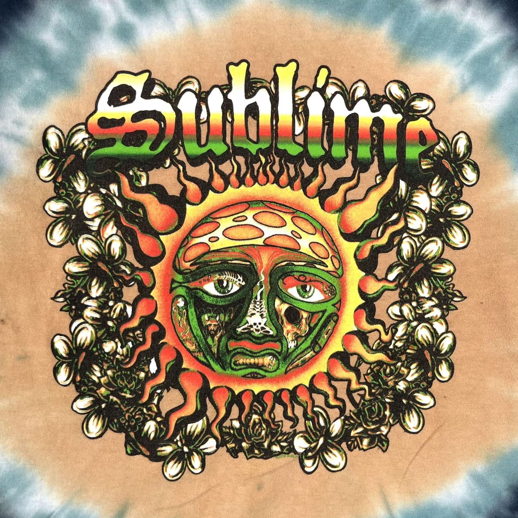 Etro Sublime T-Shirt Mens M Multicolor Tie-Dye Sun Logo Graphic Rock Retro Band Crewneck Short Sleeve Size US M / EU 48-50 / 2 - 2 Thumbnail
