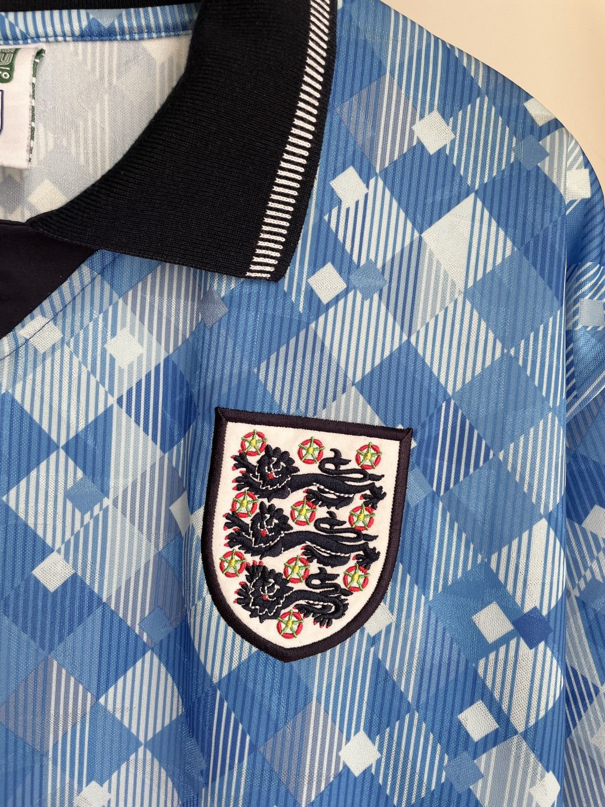 Umbro RARE 🐬 Score draw England Football Team Vintage Jersey Size US XL / EU 56 / 4 - 4 Thumbnail