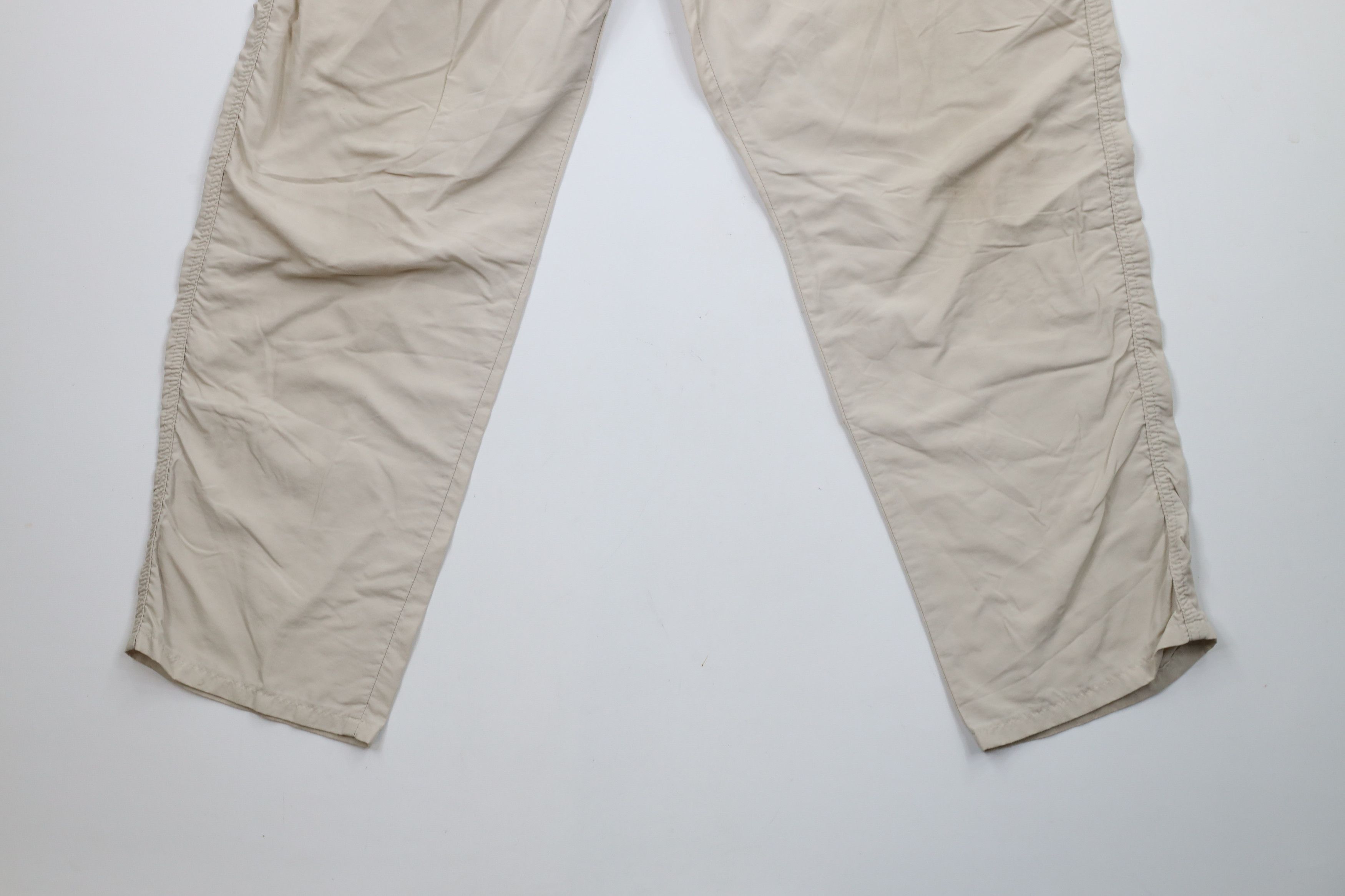 Lands' End × Vintage Vintage 90s Lands End Wide Leg Windbreaker Pants Beige USA Size 38" / US 16 / IT 52 - 4 Thumbnail