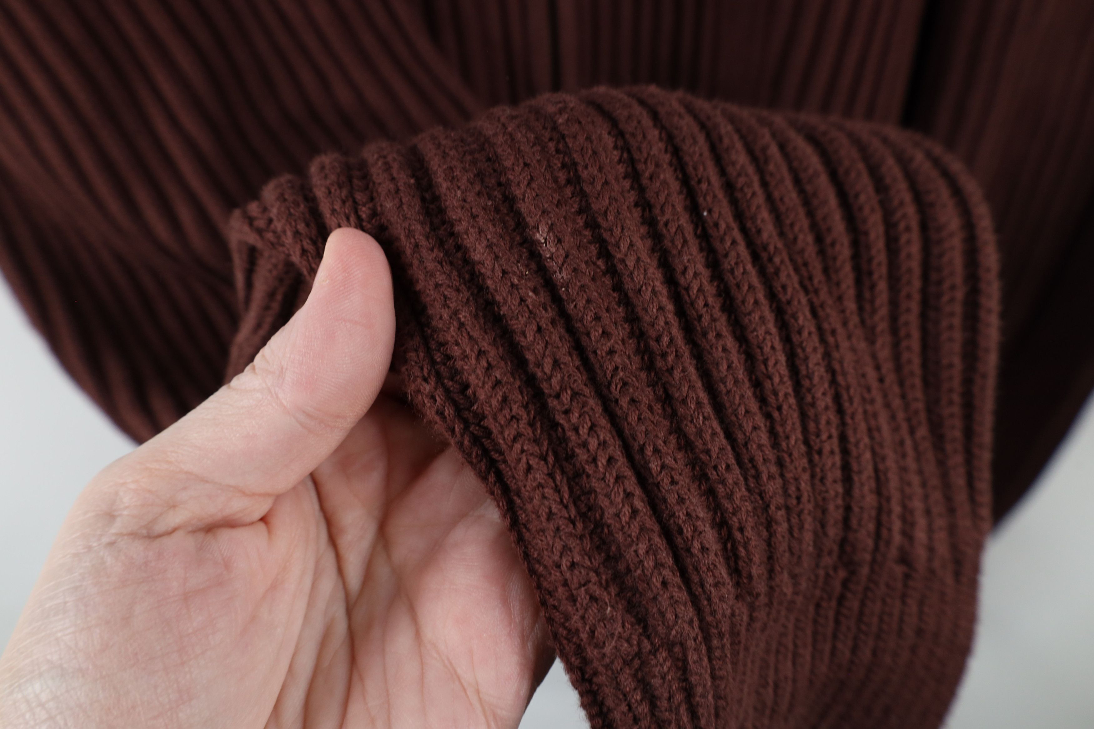 L.L. Bean × Vintage Vintage LL Bean Chunky Ribbed Knit Full Zip Sweater Burgundy Size US XXL / EU 58 / 5 - 6 Thumbnail