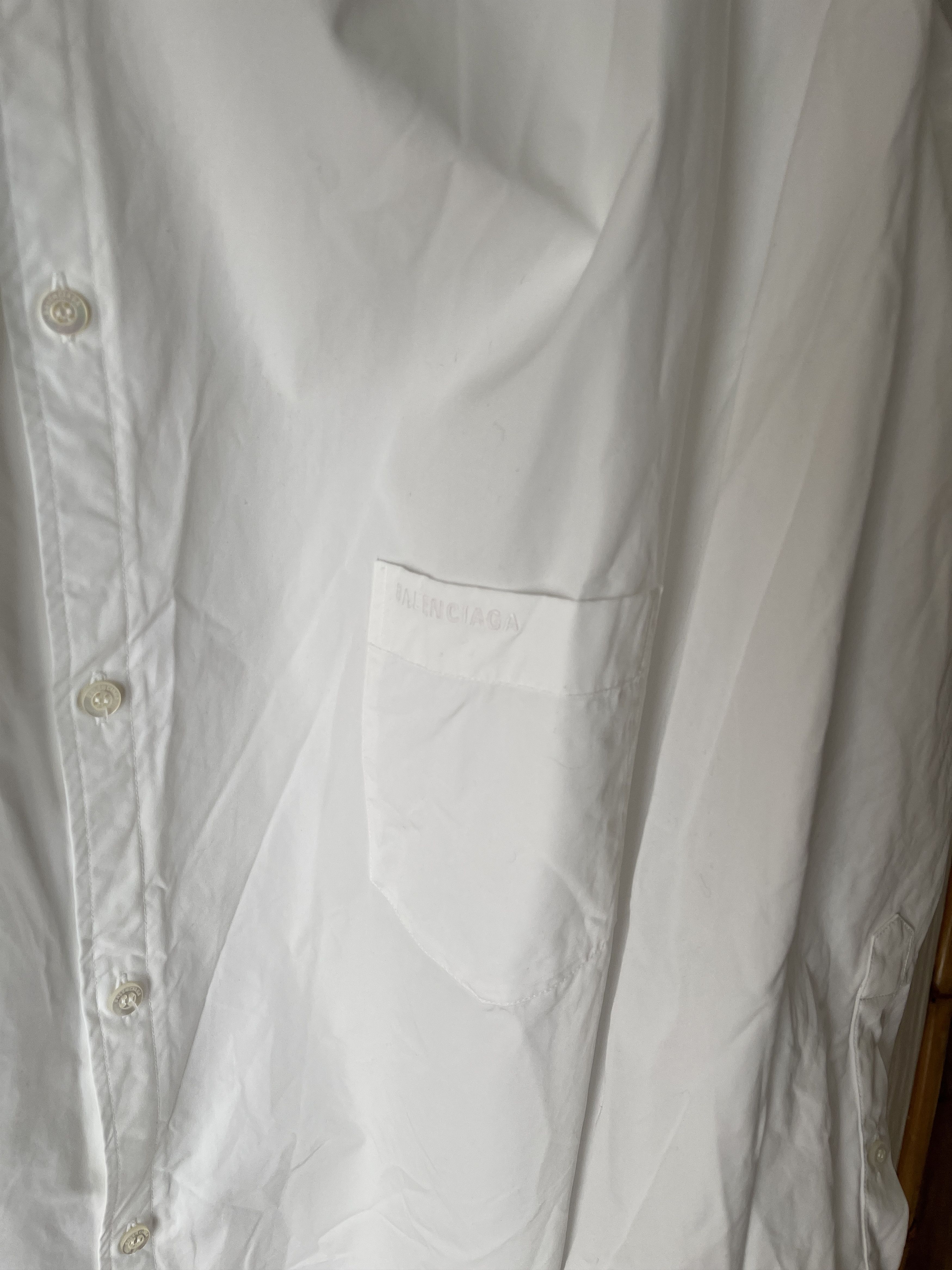Balenciaga Balenciaga White Drape Collar Cotton Blouse. Small Size XS / US 0-2 / IT 36-38 - 5 Thumbnail