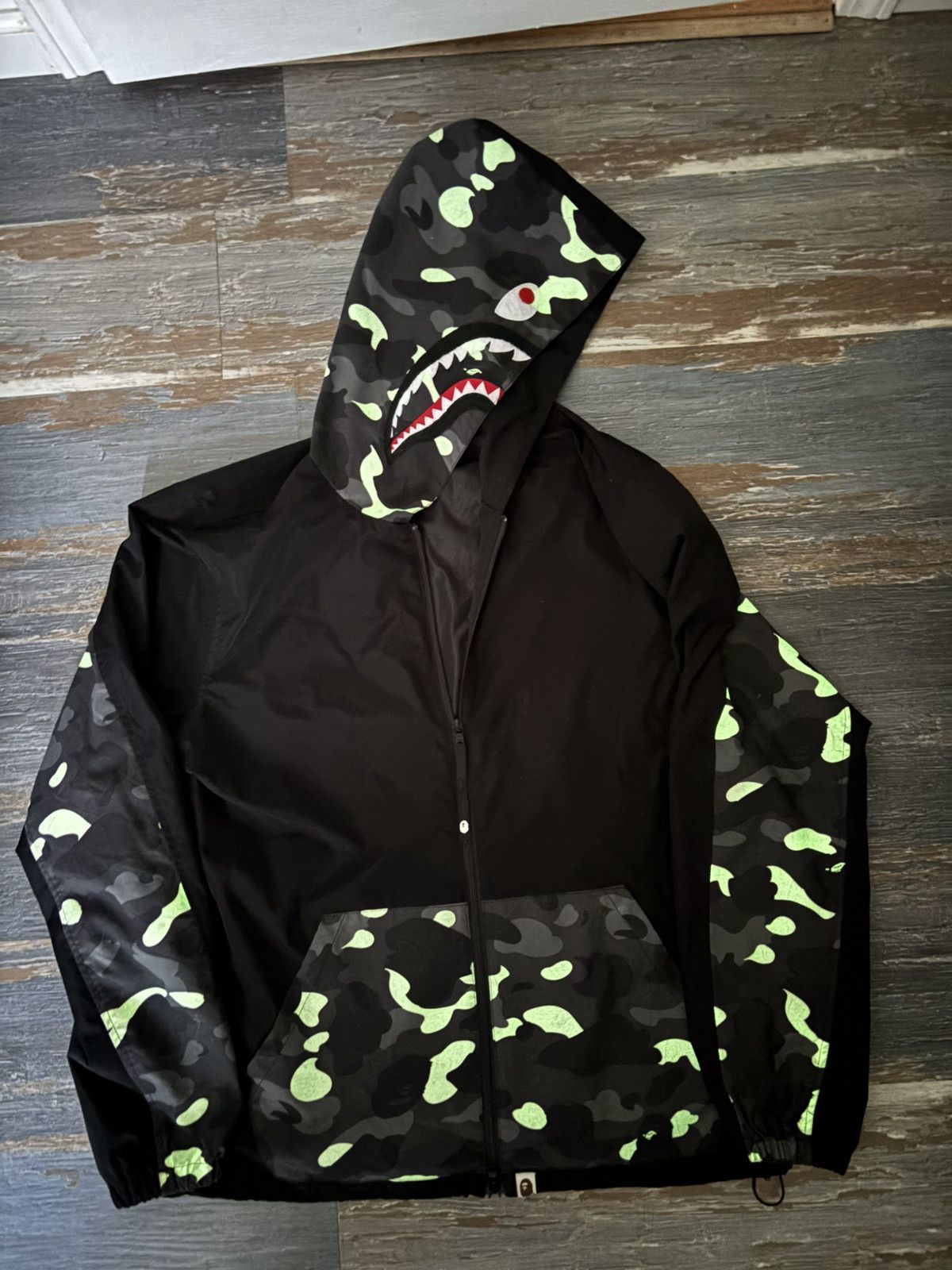 Bape Bape Glow in The Dark City Camo Shark Jacket Size US XL / EU 56 / 4 - 2 Thumbnail