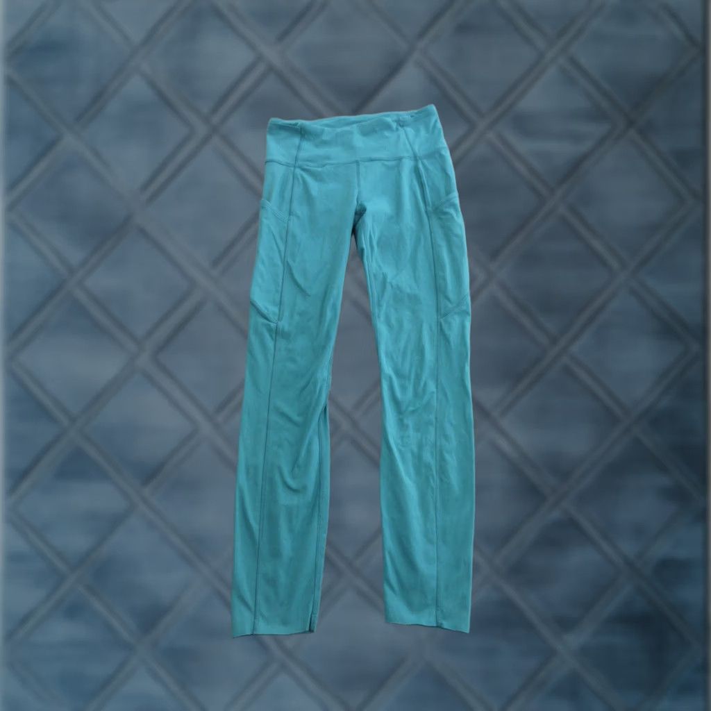 Lululemon Lululemon Leggings Womens 4 Green High Rise Ankle Pockets Yoga Athletic Gym Size 27" / US 4 / IT 40 - 1 Thumbnail