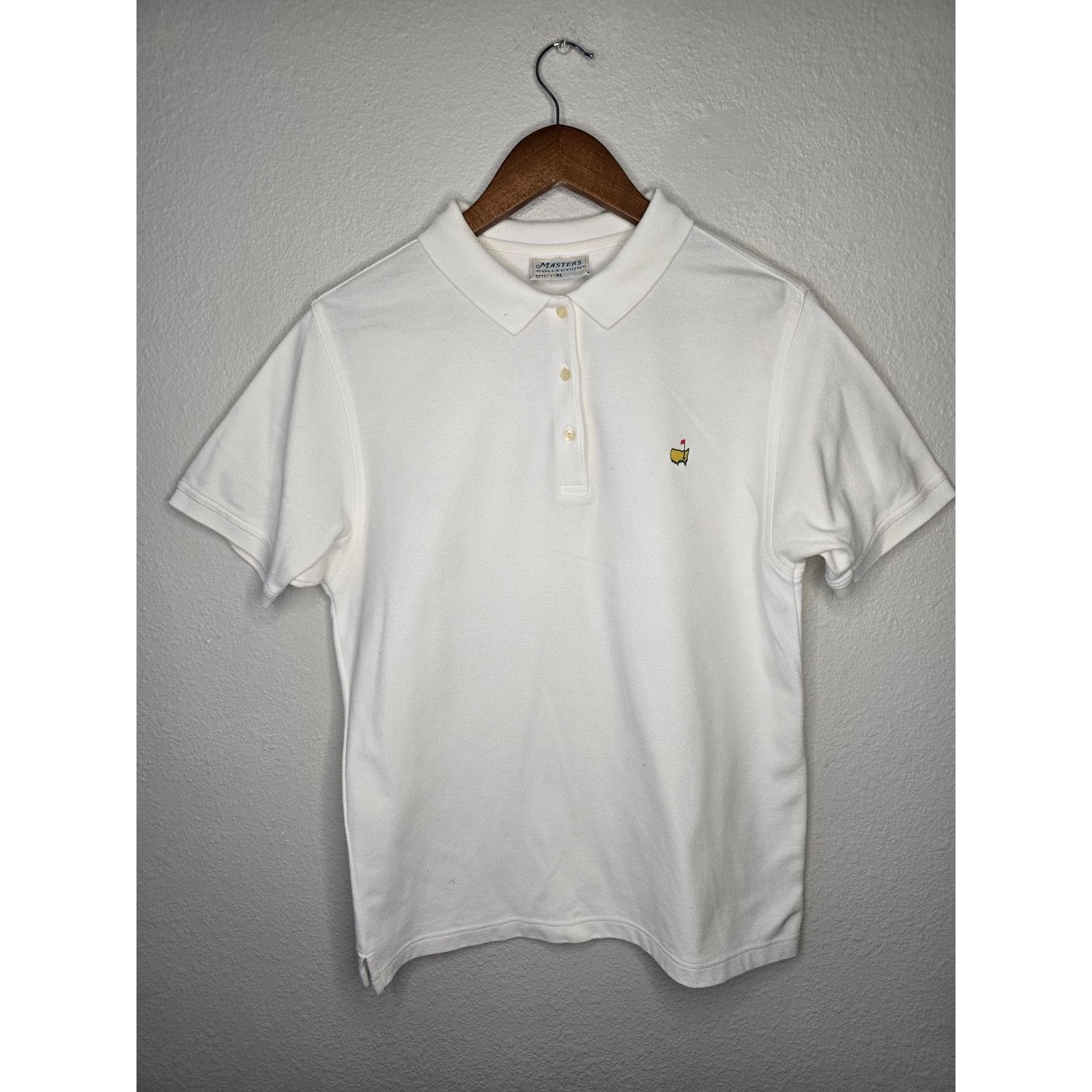 The Masters × Vintage Vintage Womens The Masters Polo Shirt Top VTG Golf White 90s Size XL / US 12-14 / IT 48-50 - 1 Thumbnail