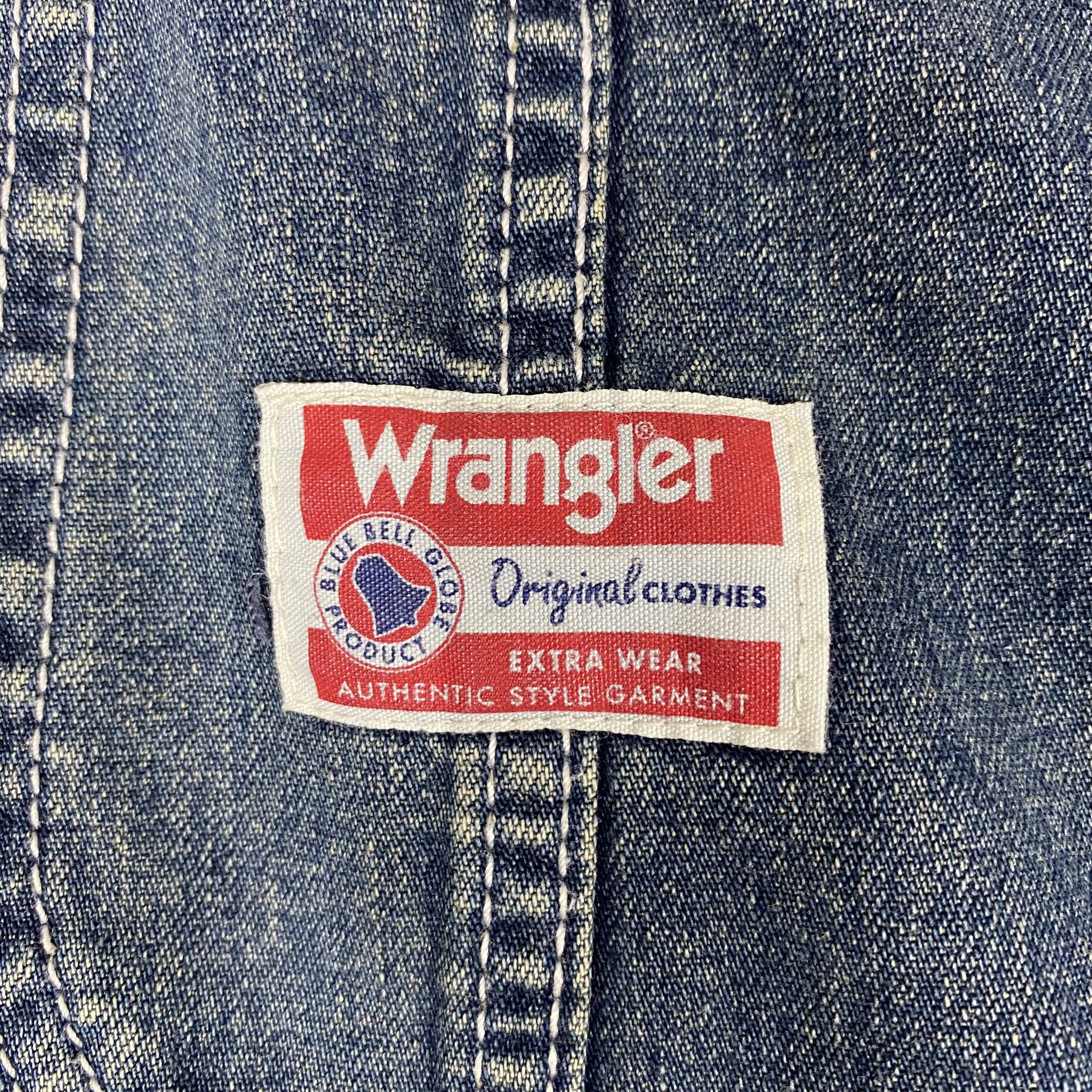 Wrangler 💥VINTAGE 70s WRANGLER BLUE BELL OVERALL DENIM WORKER Size US 31 - 11 Thumbnail