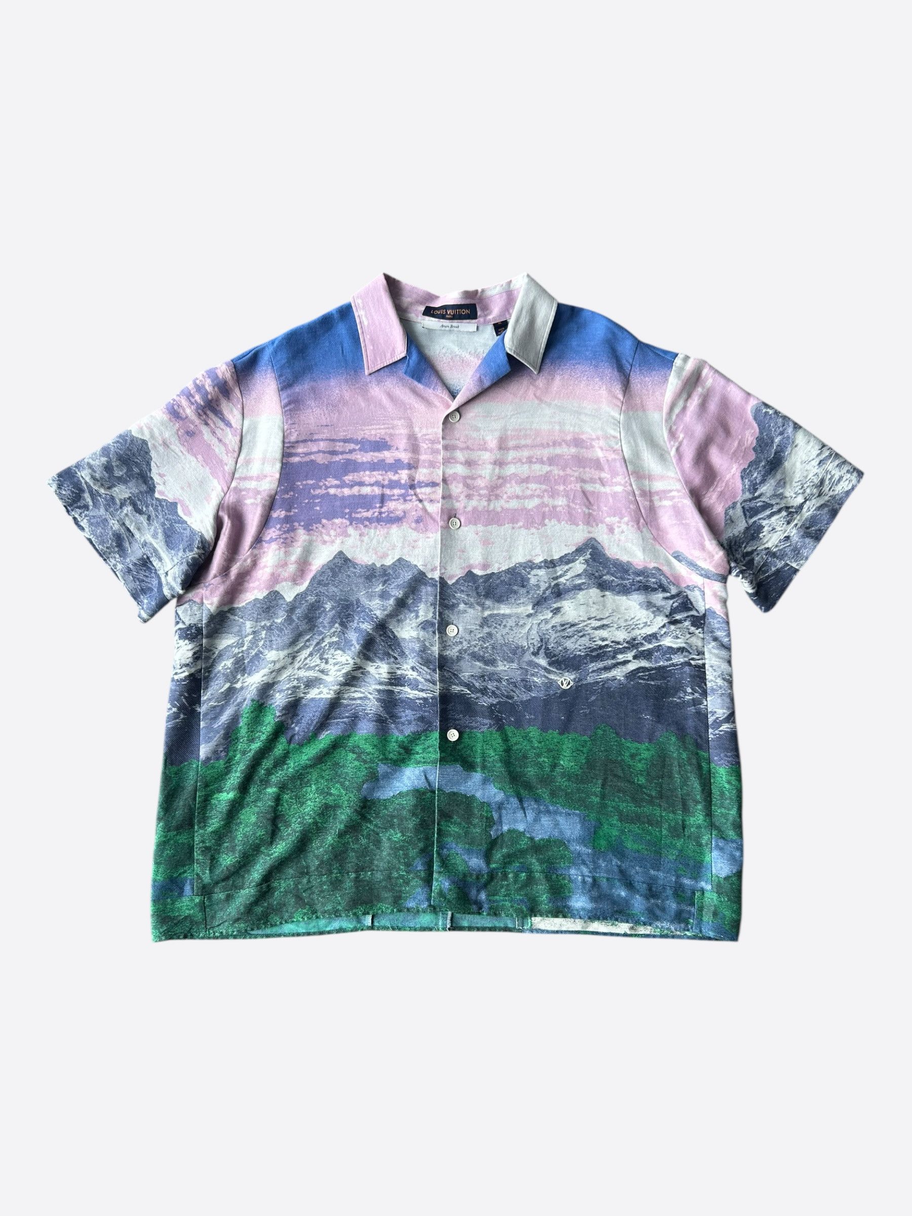 Louis Vuitton Louis Vuitton Multicolor Landscape Button Up Shirt Size US XXL / EU 58 / 5 - 1 Thumbnail