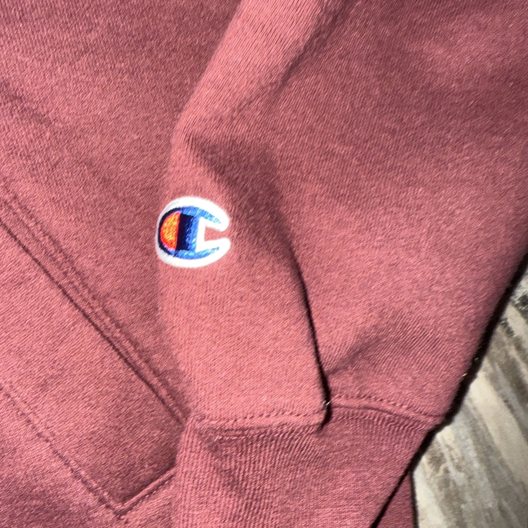 Champion Champion Sweatshirt Men L 1/4 Zip Maroon University College Logo Pullover Heavyweight Fleece Carding: Cotton/Polyester Size US L / EU 52-54 / 3 - 6 Thumbnail