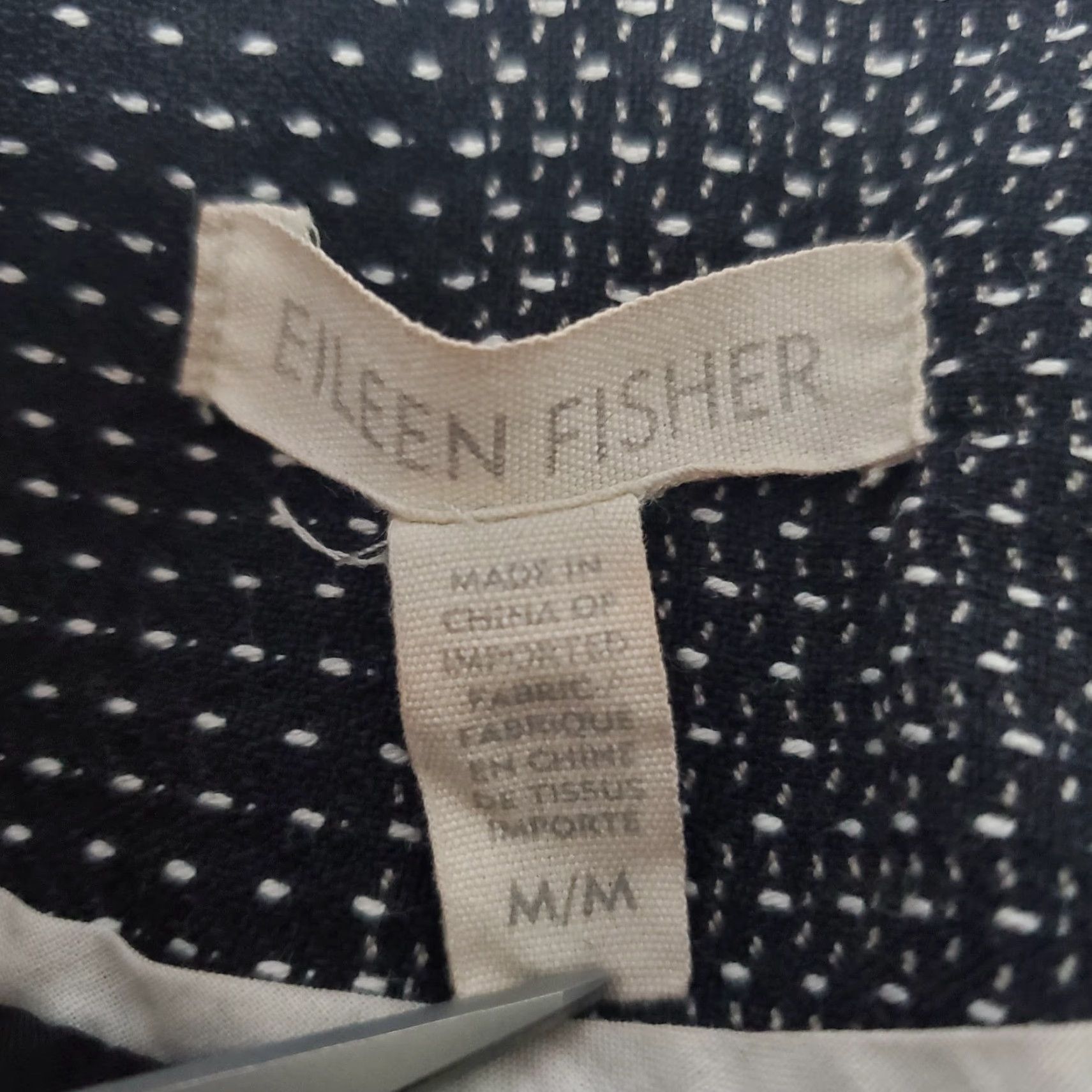 Eileen Fisher Eileen Fisher Jacket Women M Black Organic Cotton Karume Dash Open Front Blazer Size M / US 6-8 / IT 42-44 - 3 Thumbnail