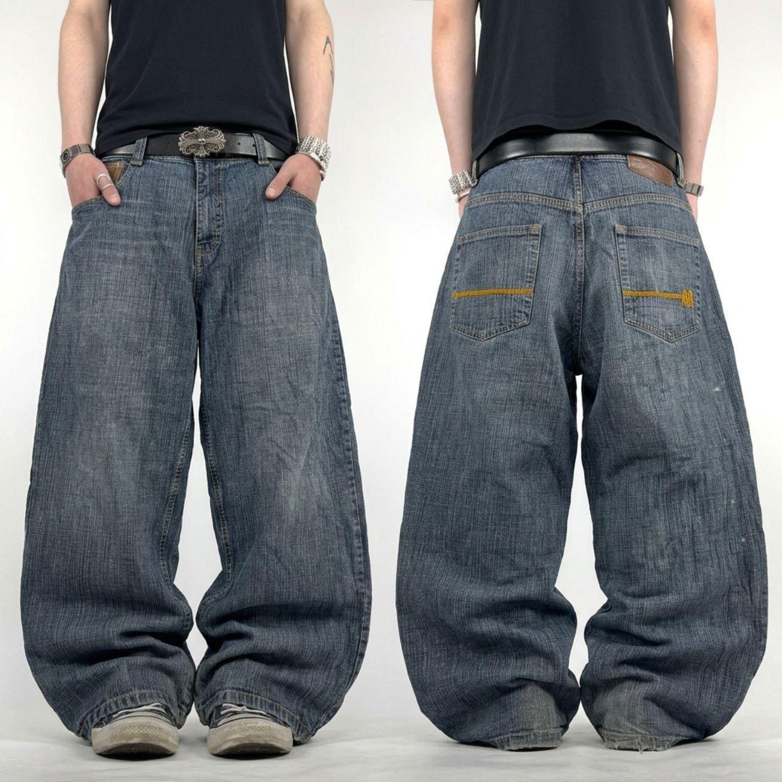Diesel × Japanese Brand × Vintage Vintage mecca archive y2k faded embroidered distressed jeans Size US 36 / EU 52 - 1 Thumbnail
