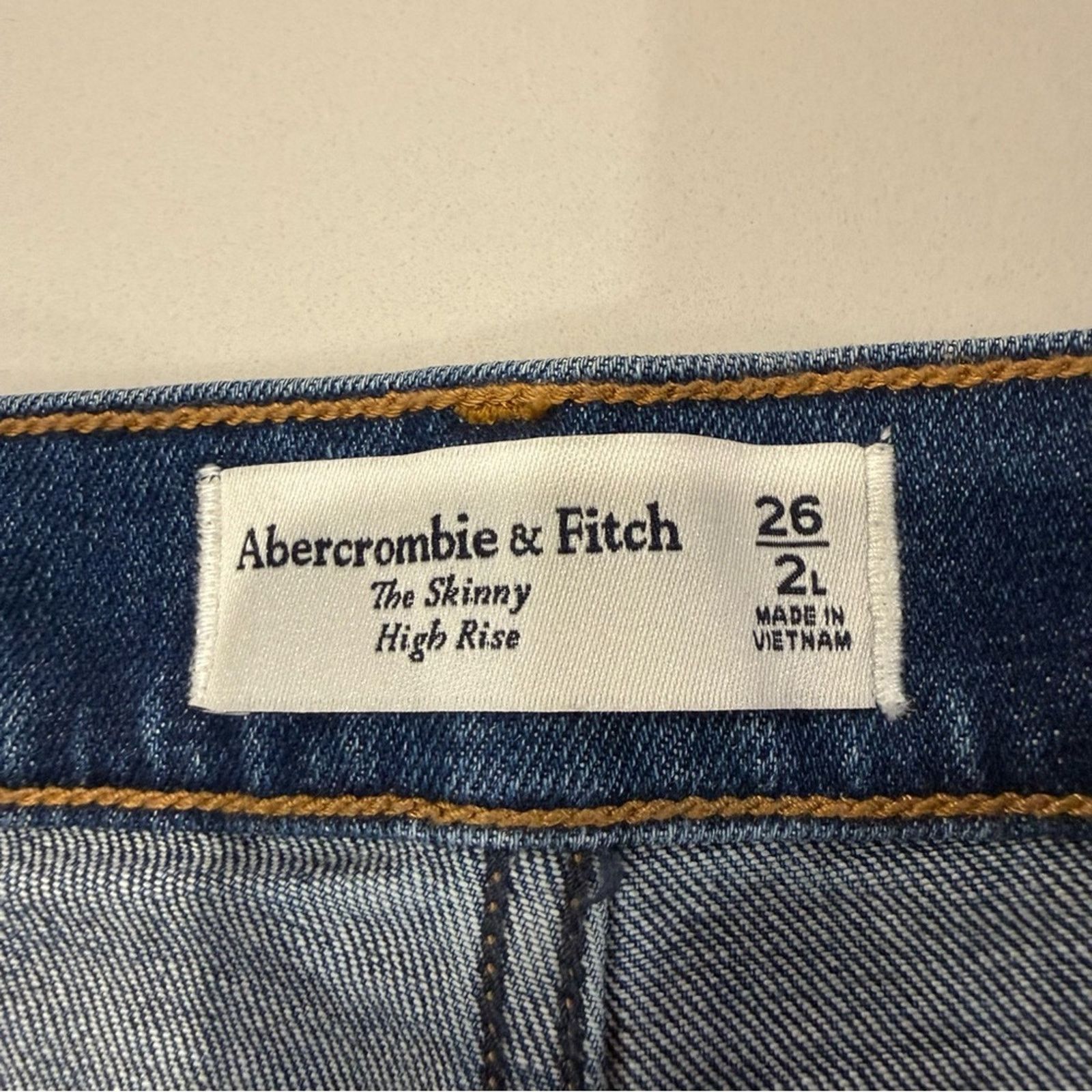 Abercrombie & Fitch Abercrombie & Fitch The Skinny High Rise Jeans Womens 2L Size 26" / US 2 / IT 38 - 6 Thumbnail