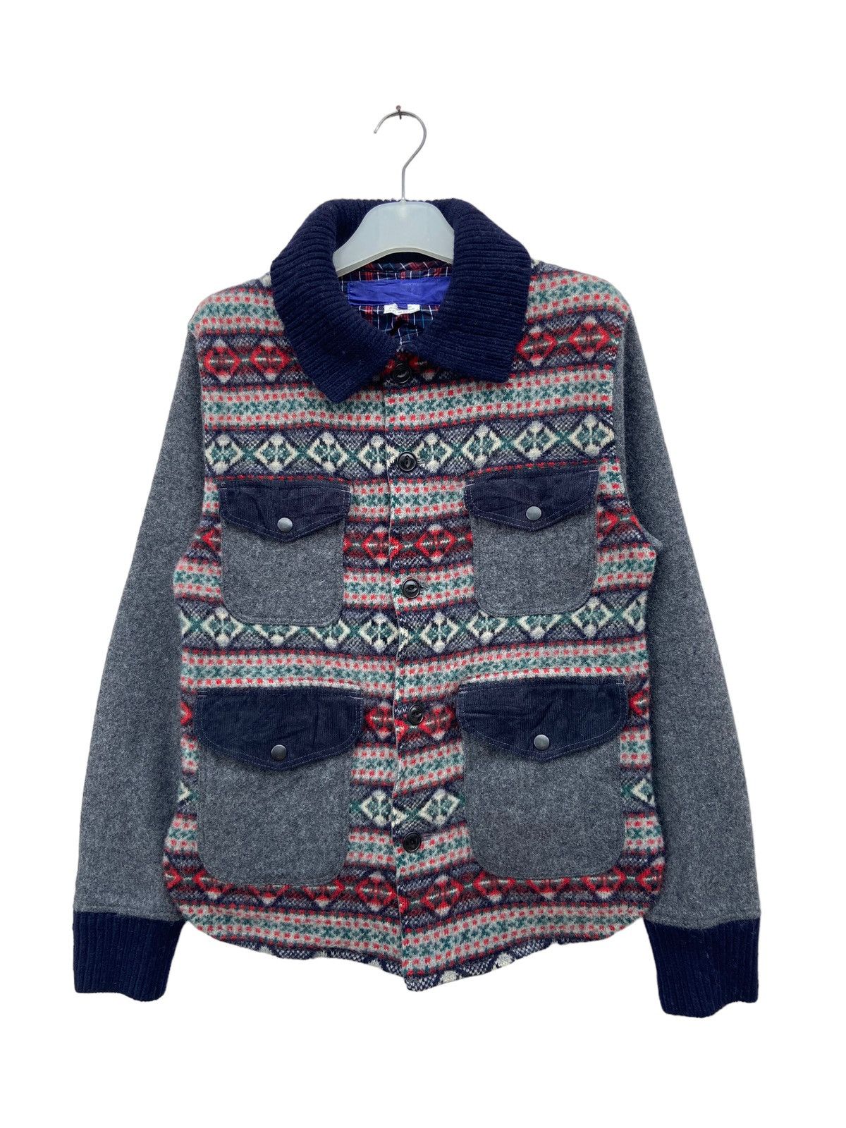 Comme des Garcons Junya Watanabe Comme Des Garcons AD2011 Fair Isle Jacket Size US S / EU 44-46 / 1 - 1 Thumbnail