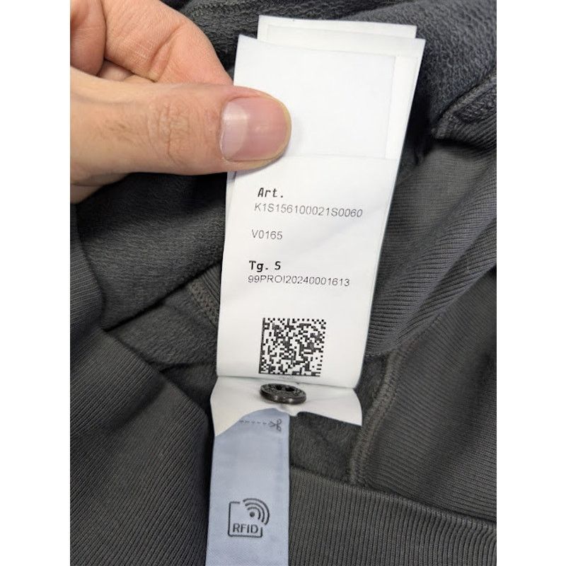 Stone Island o1rshd1 Malfile Cotton Fleece Zip Up Hoodie in Dark Grey Size US S / EU 44-46 / 1 - 22 Thumbnail