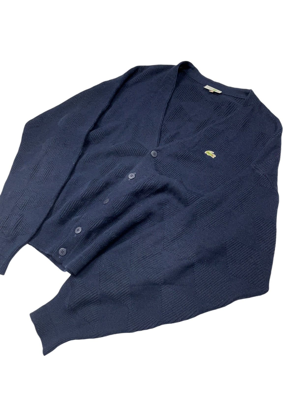 Lacoste Vintage 90s Lacoste Knitted Cardigan Made in France Size US XL / EU 56 / 4 - 2 Thumbnail
