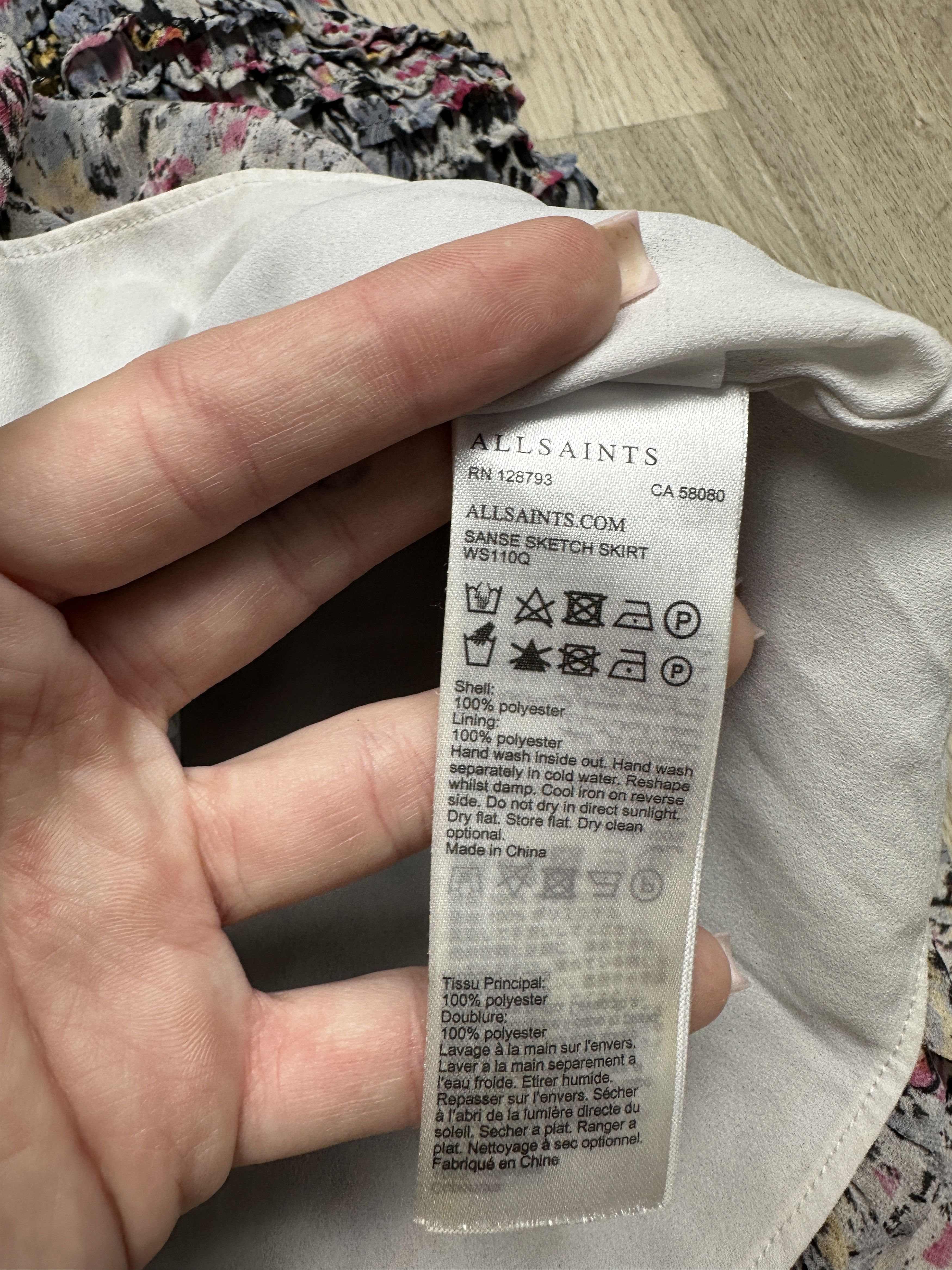 Allsaints Allsaints Sanse Sketch Mini Skirt Size 27" / US 4 / IT 40 - 3 Thumbnail