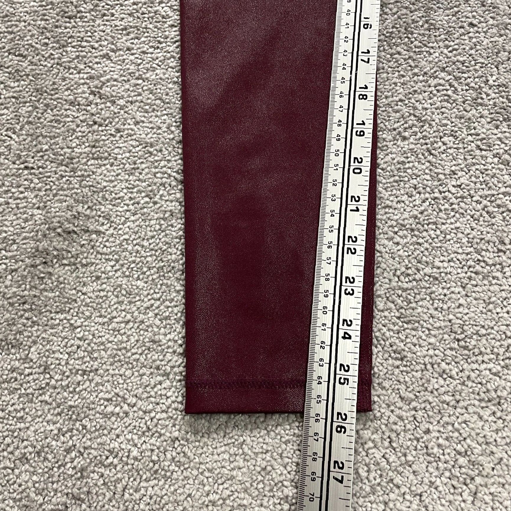 Vintage Take Life Further Compression Leggings Womens Medium Maroon High Rise Gym 24x26 Size 32" / US 10 / IT 46 - 6 Thumbnail
