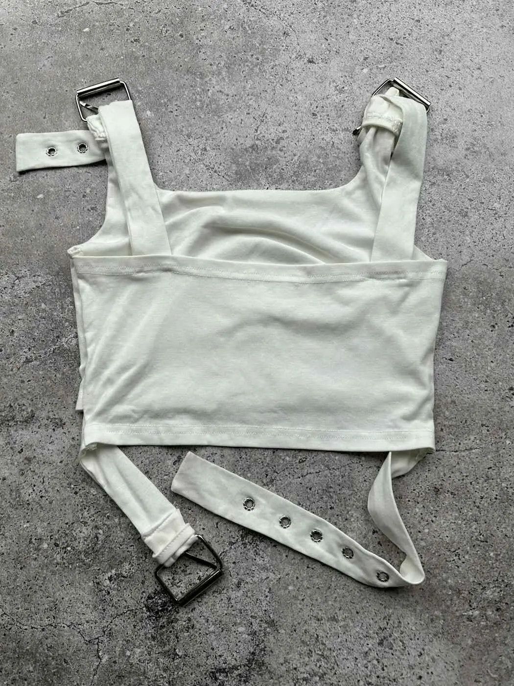 Japanese Brand Vintage Belt Tank Top C348(V302)(E8) Size XS / US 0-2 / IT 36-38 - 4 Thumbnail