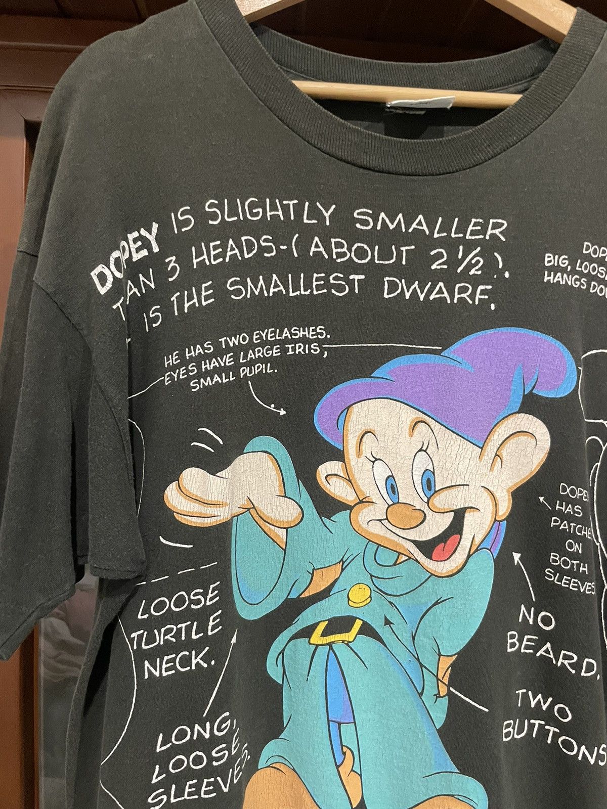 Vintage 1990s Dopey Snow White And The Seven Dwarfs AOP Tee