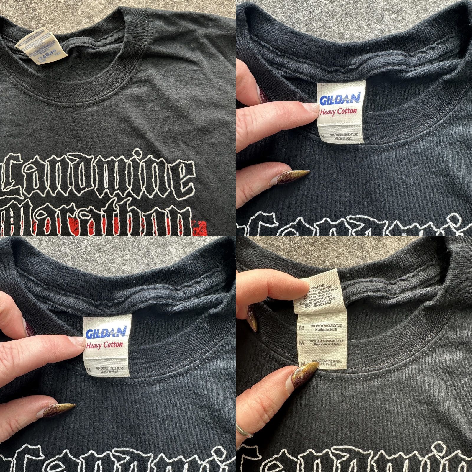Gildan Gildan Landmine Marathon Shirt Mens Medium Black Graphic Tee Death Metal Band Size US M / EU 48-50 / 2 - 8 Thumbnail
