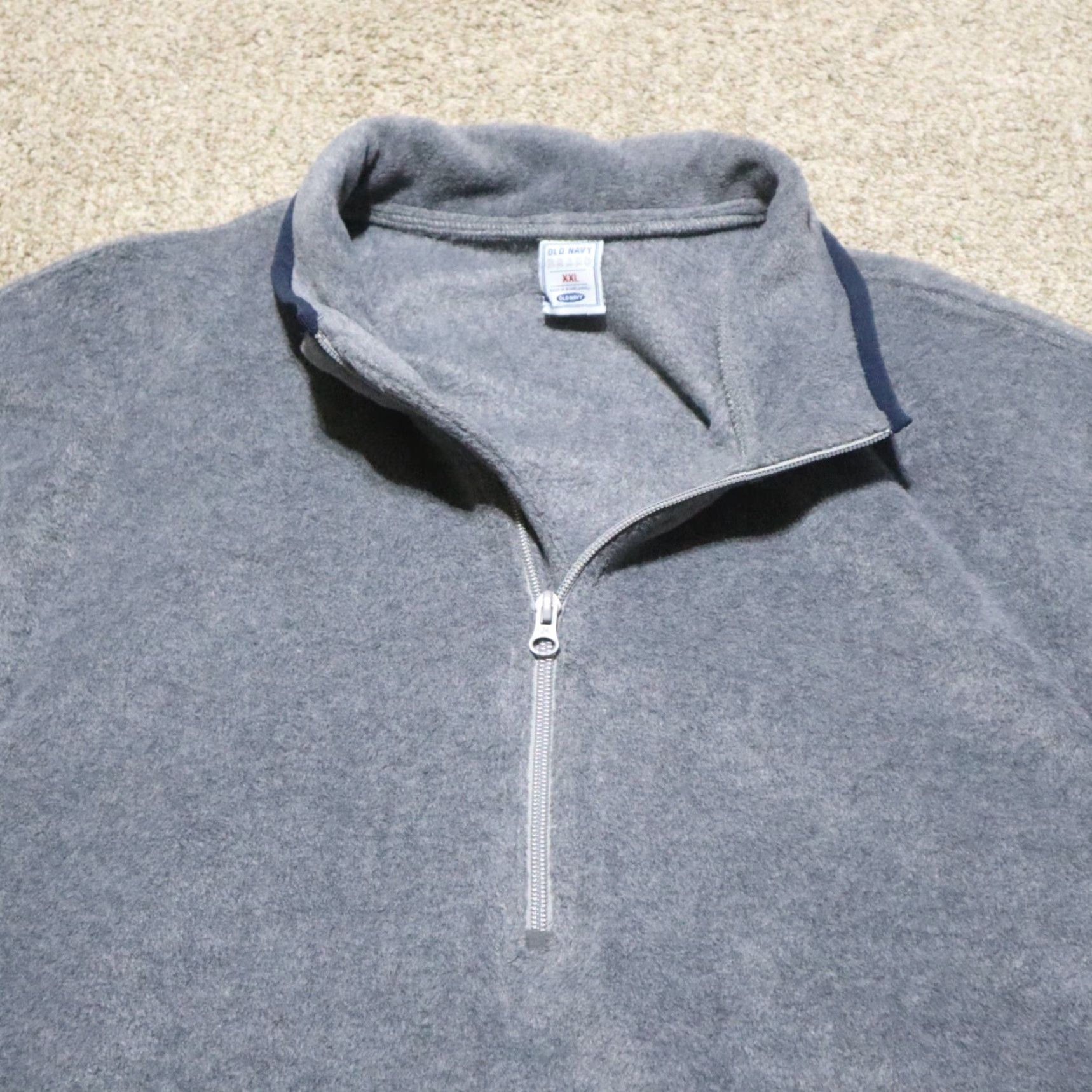 Old Navy Old Navy Sweater 2XL Gray Long Sleeve Pullover 1/4 Zip Crew Neck Adult Men Size US XXL / EU 58 / 5 - 2 Thumbnail