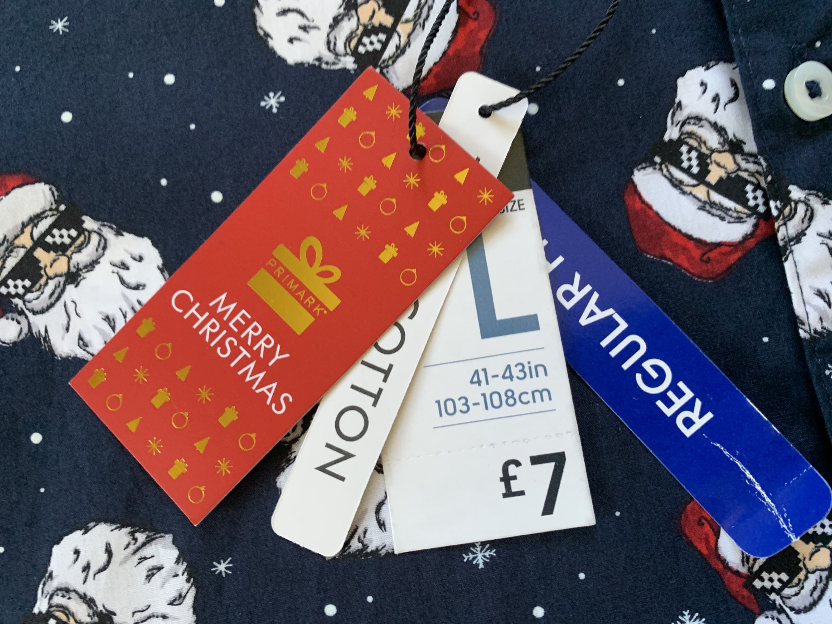 Primark Primark Santa Claus Printed Short Sleeve Hawaiian Shirt Size US L / EU 52-54 / 3 - 5 Thumbnail