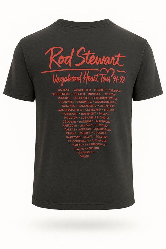 Hanes Vintage 1992 Rod Stewart Concert Tee – Original Owner – L Size L / US 10 / IT 46 - 3 Thumbnail