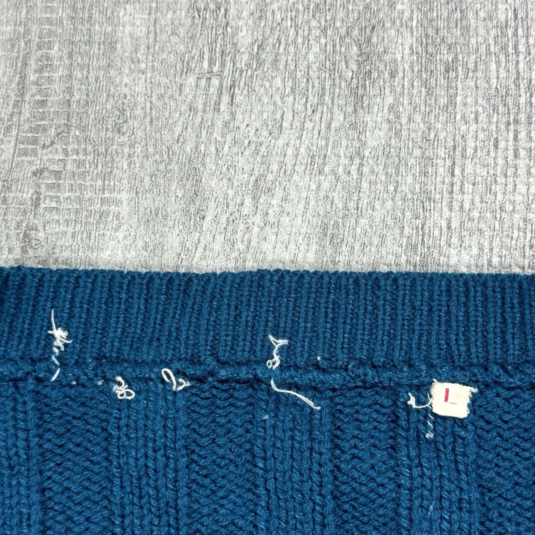 Altea VINTAGE 70S WOMENS TEAL RIBBED KNIT CARDIGAN SWEATER BUTTON FRONT SIZE LARGE MOD cardigan Size L / US 10 / IT 46 - 4 Thumbnail
