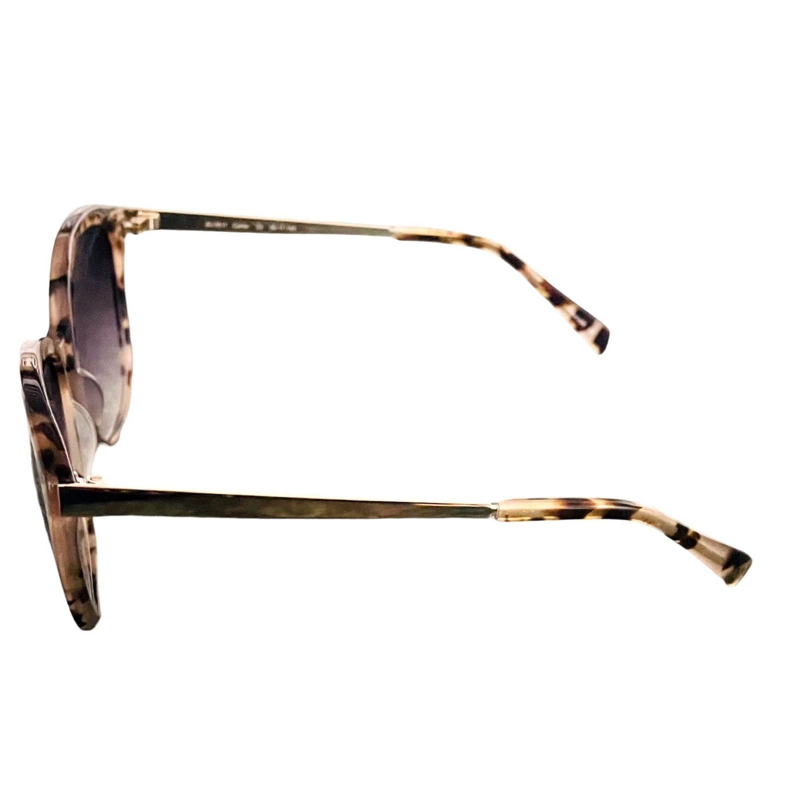 Vintage Draper James CHARLOTTE Tan Tortoise Tiger Designer Black Sunglasses SU001123 Womens Aviator Round UV 100% Gradient Lens Size ONE SIZE - 7 Thumbnail