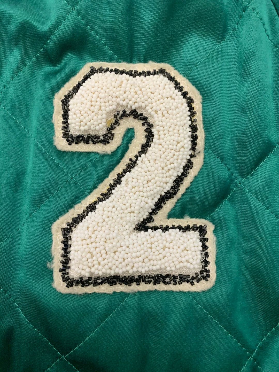 Valentino Valentino Men's Beaded 2 & Text 3D Silk Jacket Size 50 Size US M / EU 48-50 / 2 - 2 Thumbnail