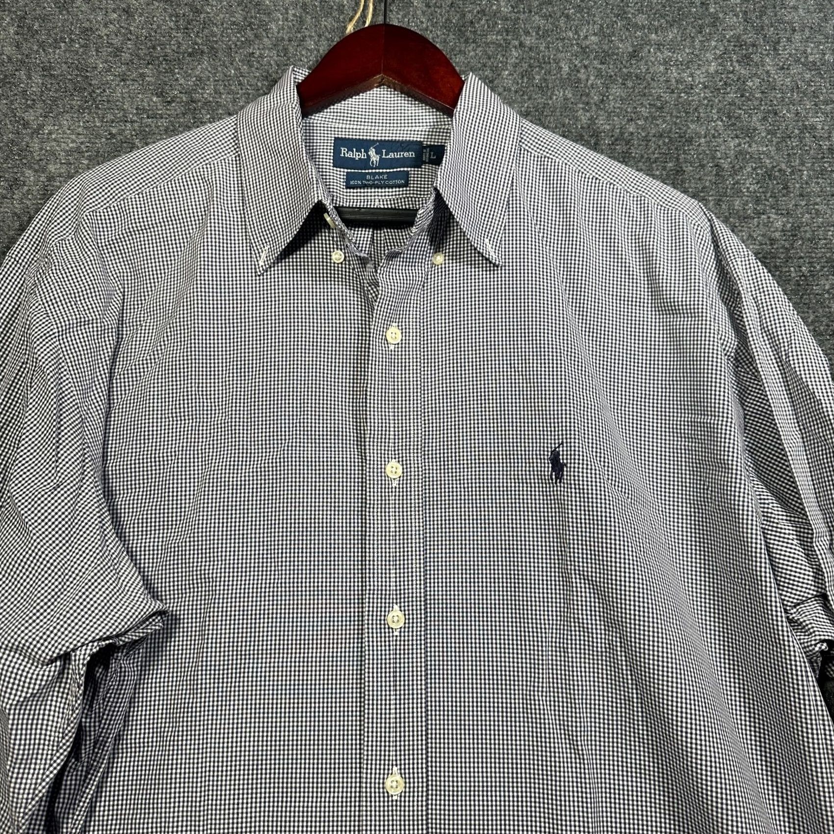 Ralph Lauren Ralph Lauren Shirt Mens L Blake Long Sleeve Button Down Blue Check Cotton Regular Fit Vintage No Size US L / EU 52-54 / 3 - 5 Thumbnail