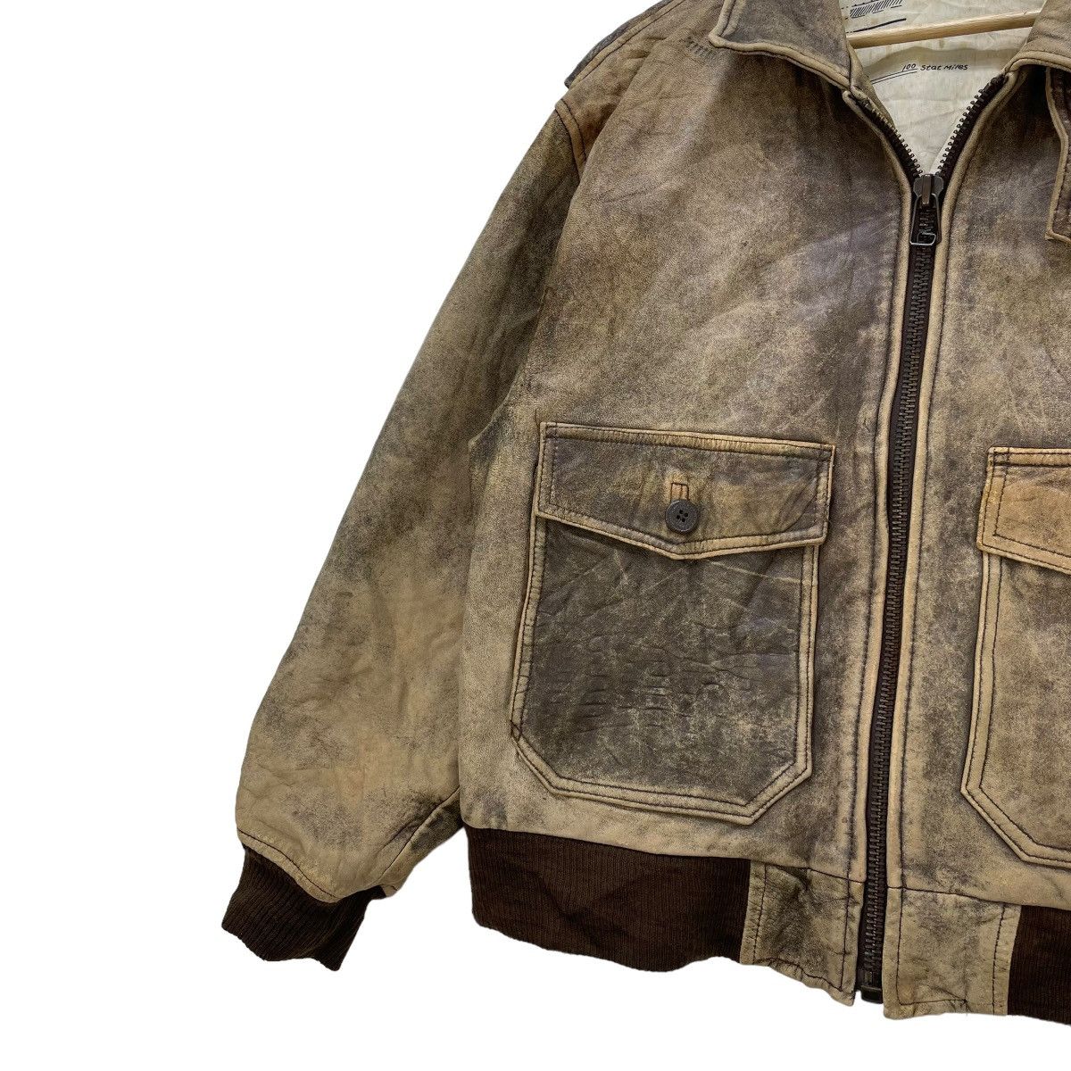 Vintage Vintage Maps Leather Jacket Size US M / EU 48-50 / 2 - 5 Thumbnail
