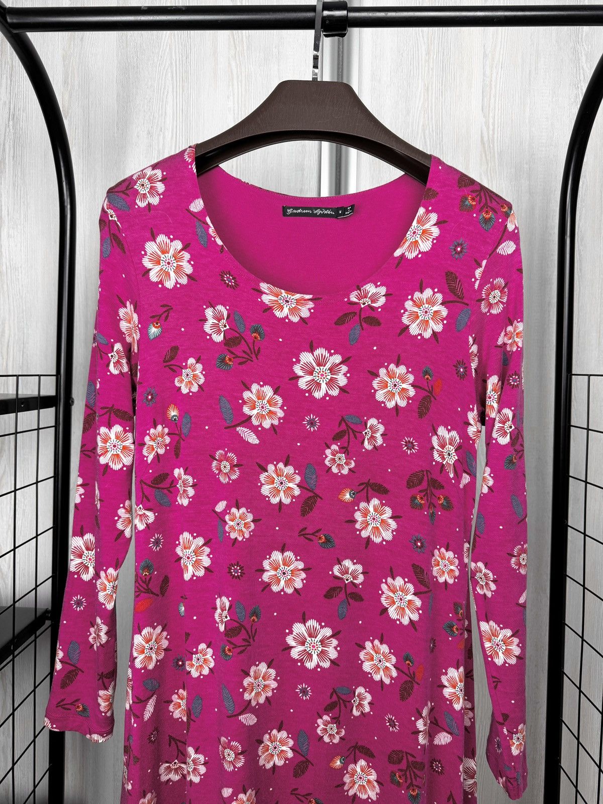 Gudrun Sjoden Gudrun Sjoden flower floral pink midi long sleeve dress M Size M / US 6-8 / IT 42-44 - 4 Thumbnail