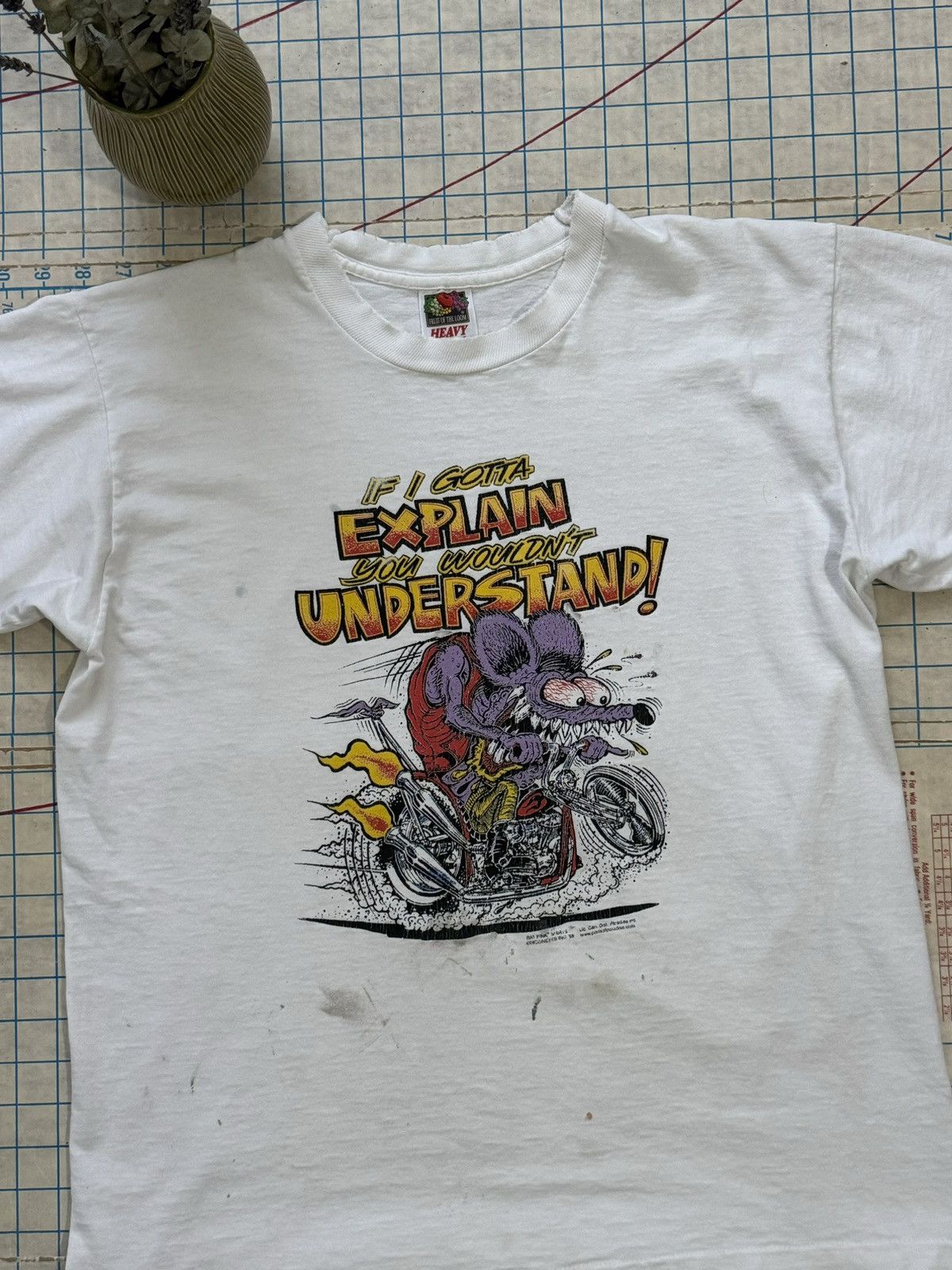 Vintage Vintage Rat Fink Hot Rod Graphic Tee With Wear Large Size US L / EU 52-54 / 3 - 3 Thumbnail