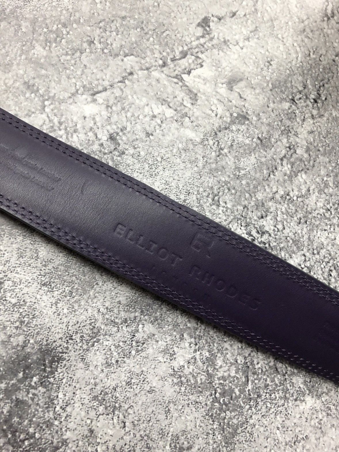 Other ELLIOT RHODES Vintage Real Leather Buckle Belt Navy Green Size ONE SIZE - 5 Thumbnail