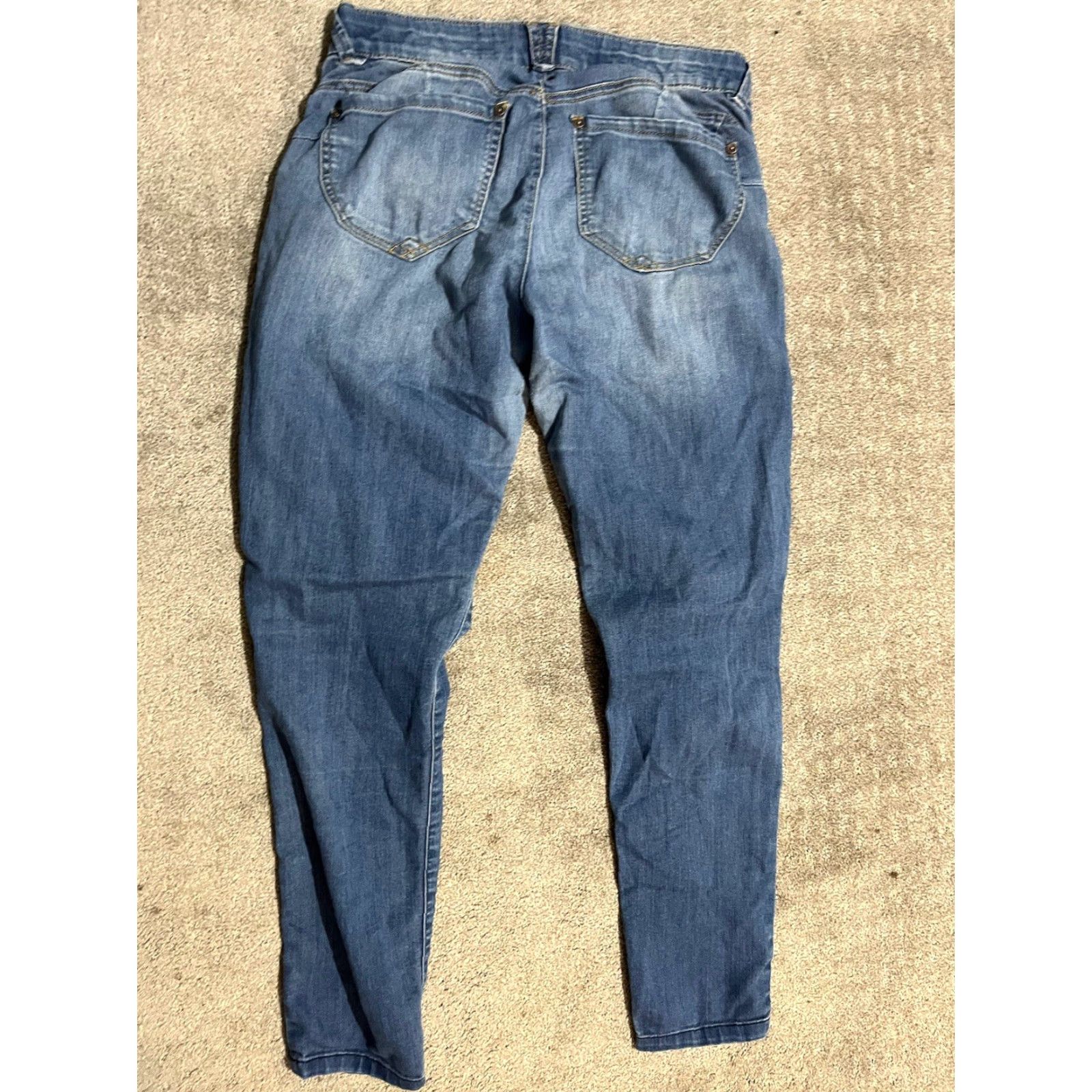Vintage DEMOCRACY Jeans Skinny Pants Sz 6 Blue Ab Technology Pockets Cotton Stretch Twill Women Regular Rise 26.5" Inseam 26.5" Vintage: No Size 28" / US 6 / IT 42 - 3 Thumbnail