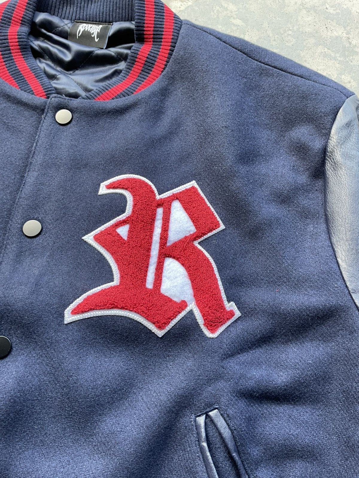Revenge Revenge Rottweiler Varsity Jacket Navy/Red Size US M / EU 48-50 / 2 - 4 Thumbnail
