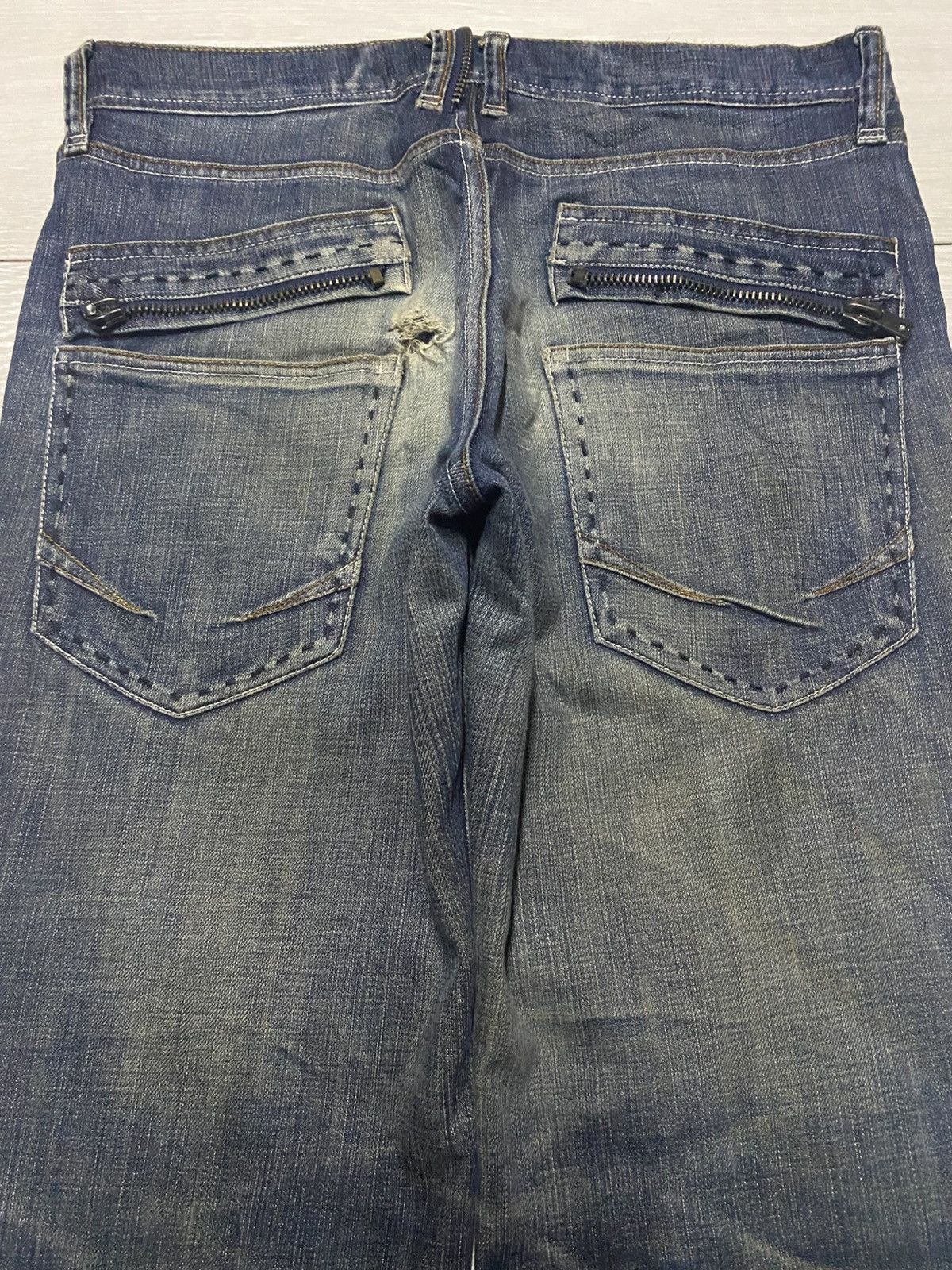 Japanese Brand Vintage Japanese Brand Male.co Mud wash Distressed Jeans Size US 32 / EU 48 - 4 Thumbnail