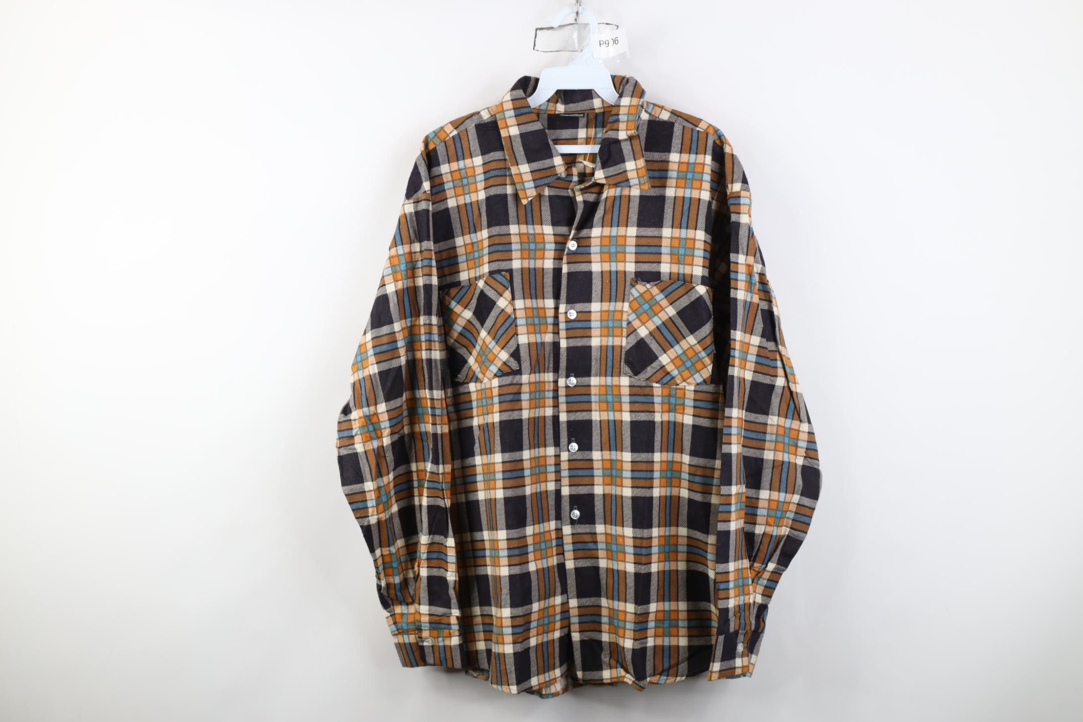 Vintage Deadstock Vintage 70s Streetwear Collared Button Shirt Plaid Size US XL / EU 56 / 4 - 1 Thumbnail