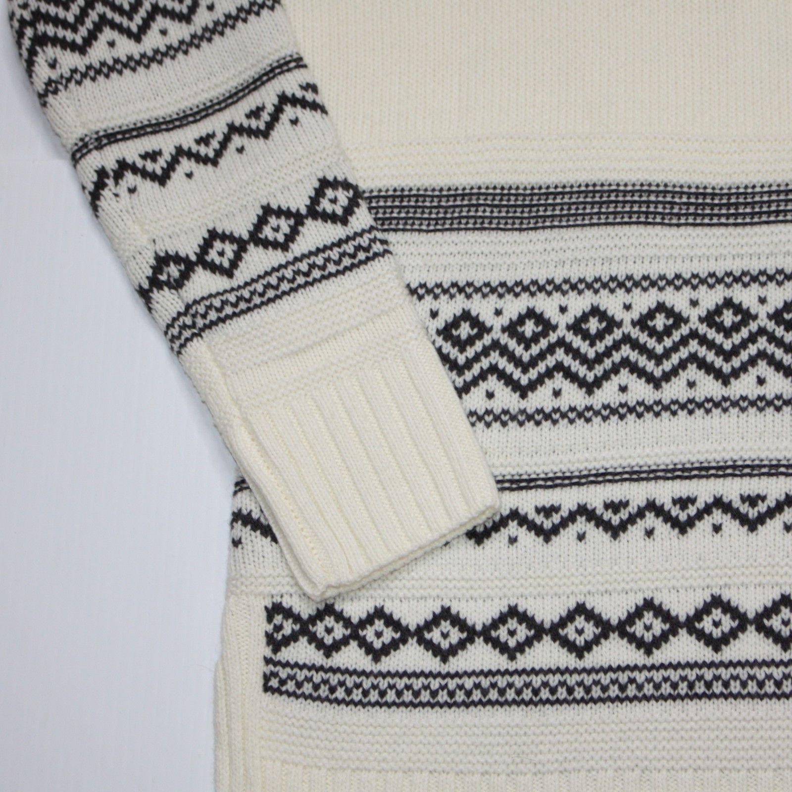 Splendid Asymmetric Intarsia-knit Cream Sweater MRSP $278 Size M / US 6-8 / IT 42-44 - 7 Thumbnail
