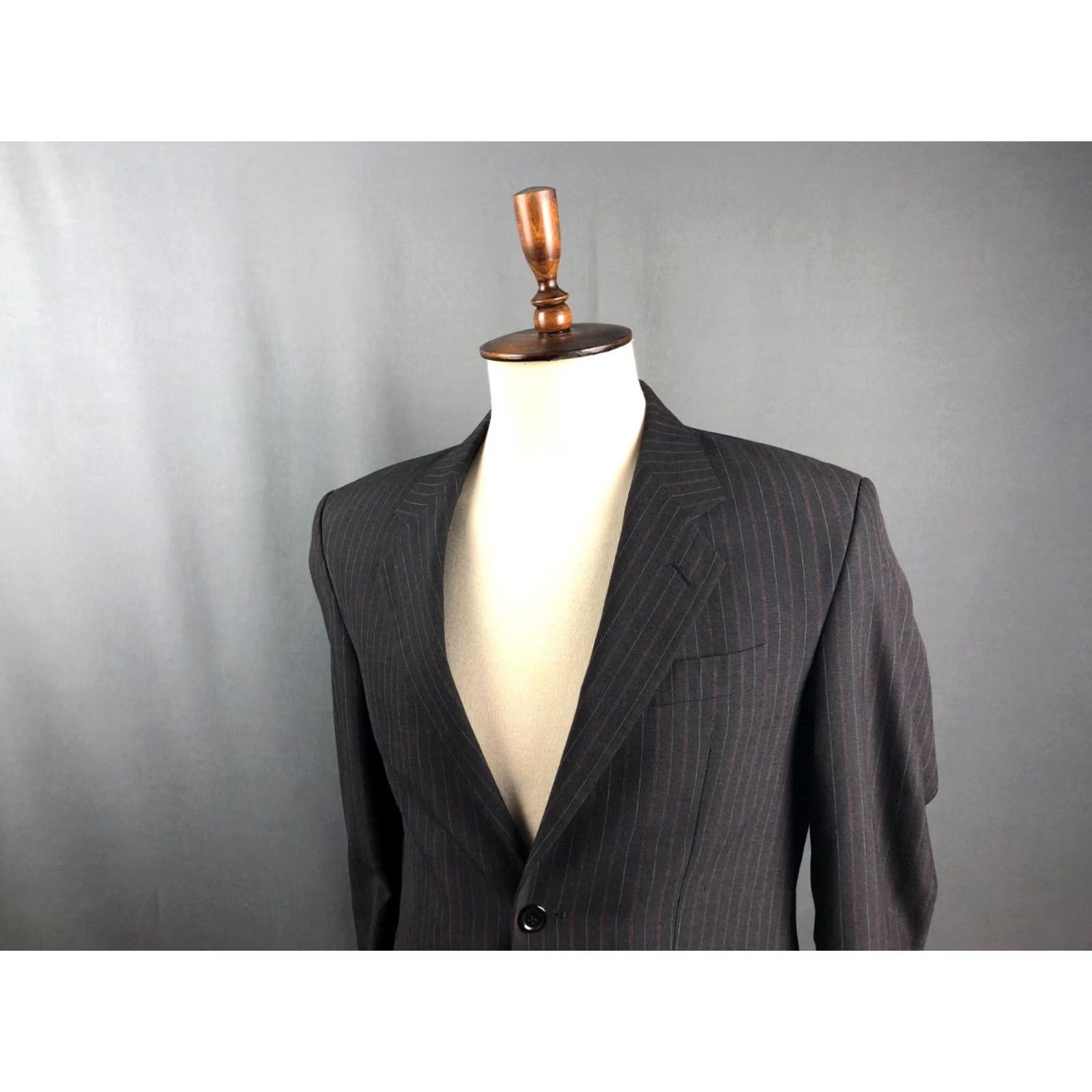 Suitsupply Suitsupply Blazer Wool Men Black Striped Size 44L - 4 Thumbnail
