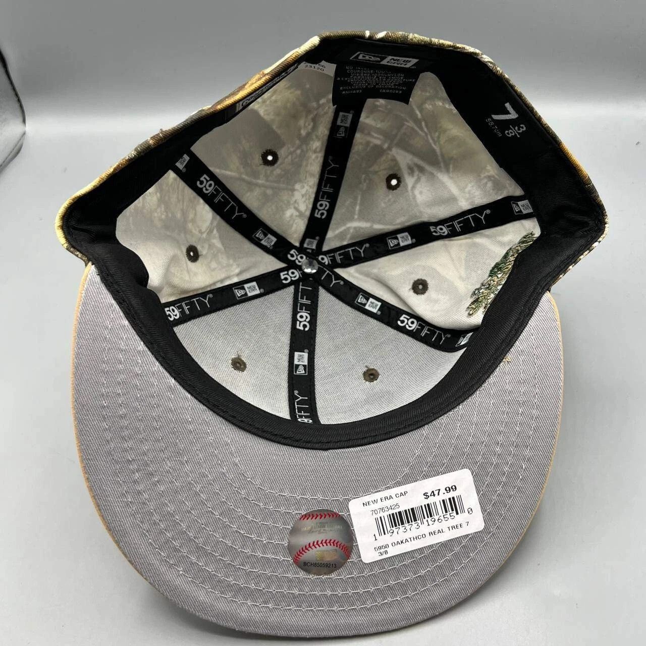 New Era Oakland Athletics Hat Men 7 3/8 Realtree Camo Fitted Cap New Size ONE SIZE - 2 Thumbnail