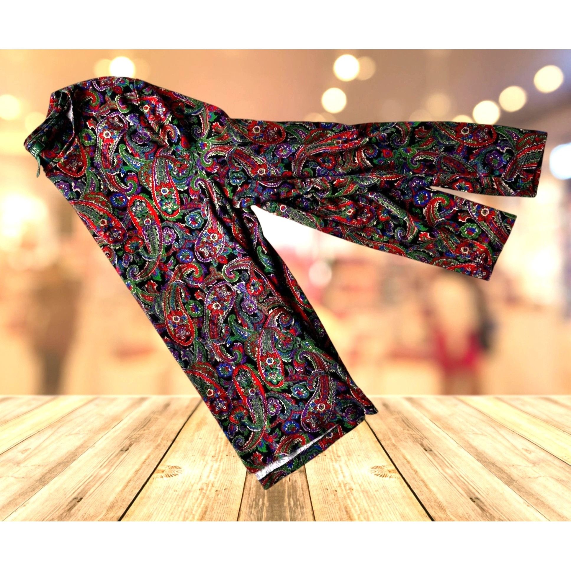Lauren Ralph Lauren × Vintage VTG Lauren Ralph Lauren Long Sleeve Top XL Pullover Paisley Size XL / US 12-14 / IT 48-50 - 11 Thumbnail